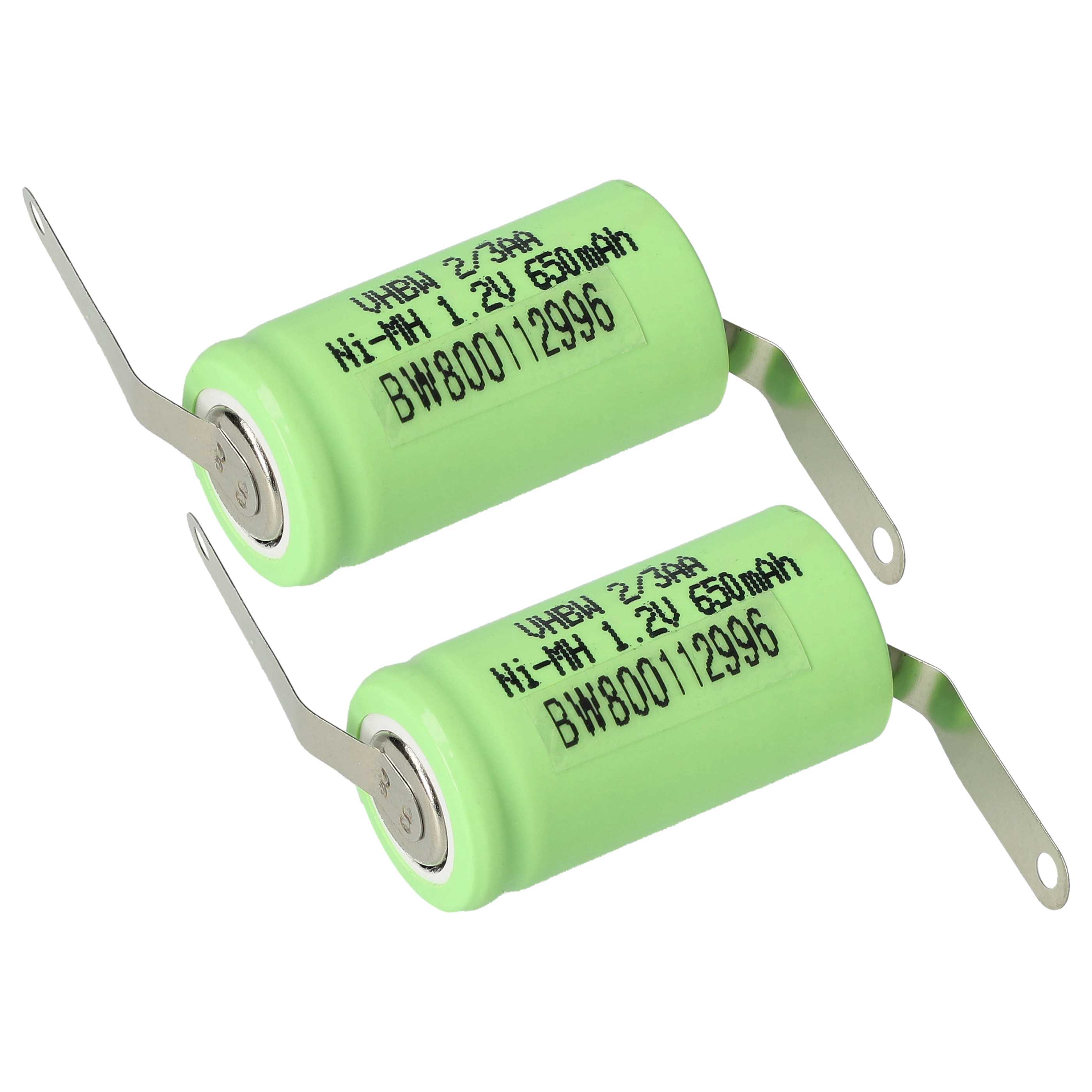 Batterie (2 pcs.) remplace 2/3AA modèle radio-télécommandé - 650mAh 1,2V NiMH