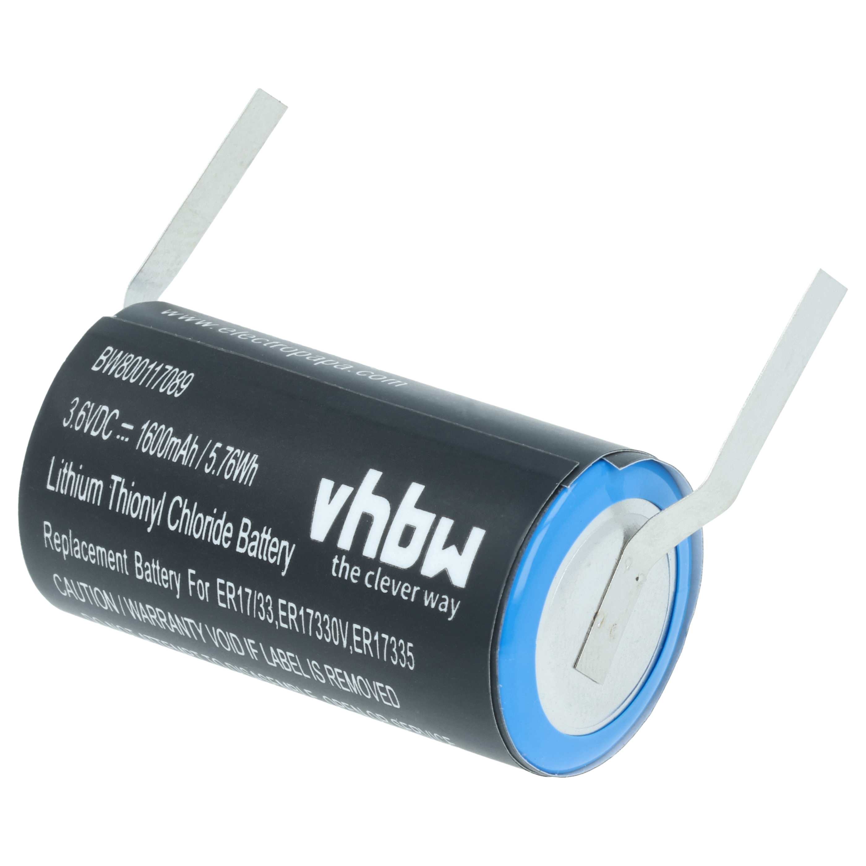 10x Battery replaces Maxell ER17/33 - 1600 mAh 3.6 V Li-MnO2