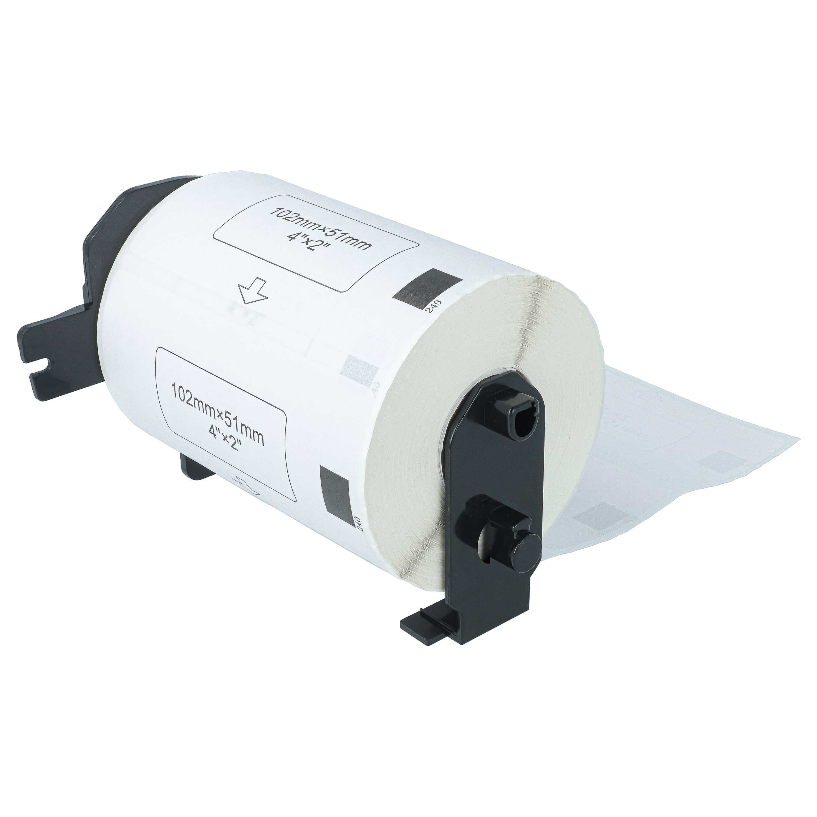 Étiquette remplacent Brother DK-11240 pour imprimante étiqueteuse - 102mm x 51mm + support