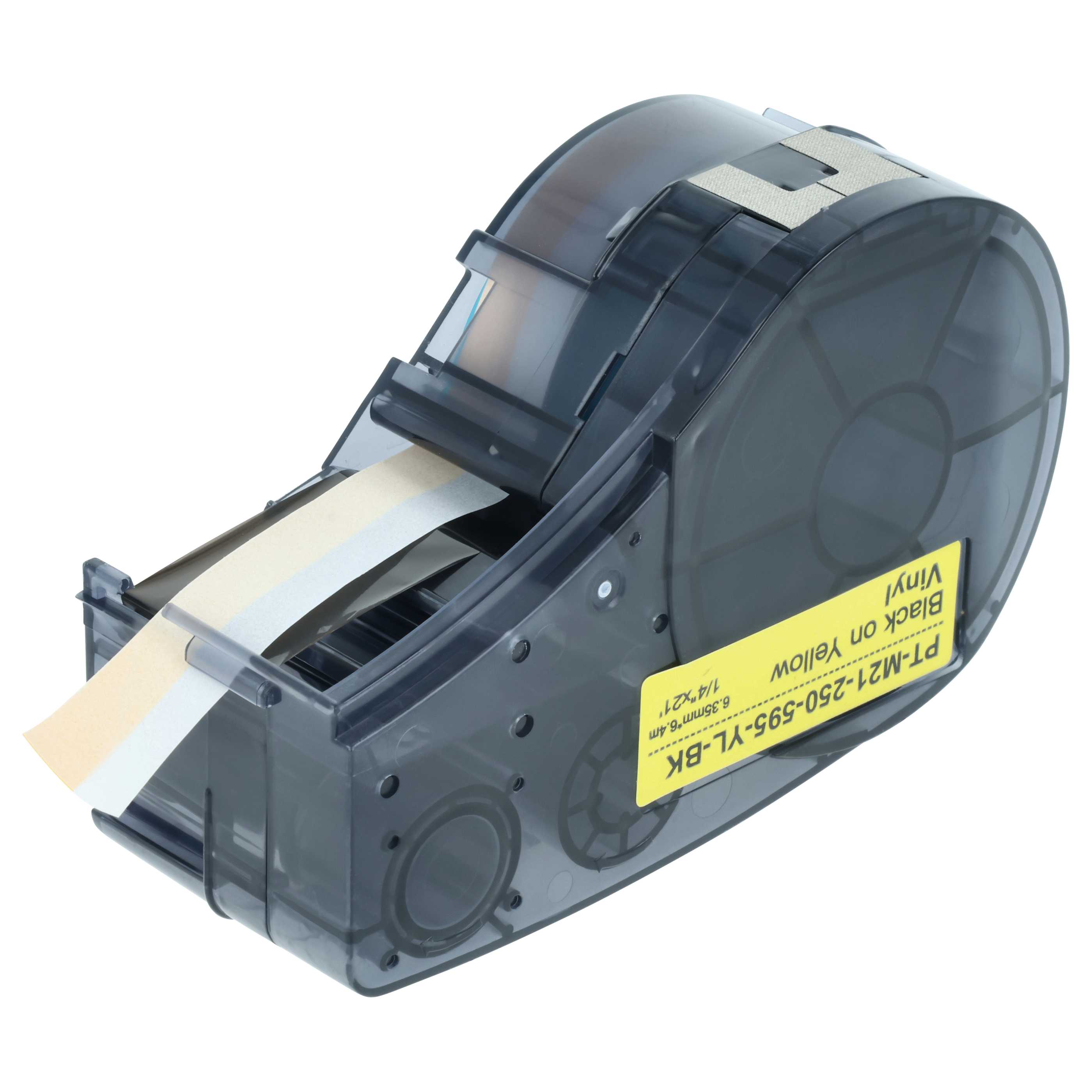 Schriftband als Ersatz für Brady M21-250-595-YL 6,35mm Schwarz auf Gelb, Vinyl