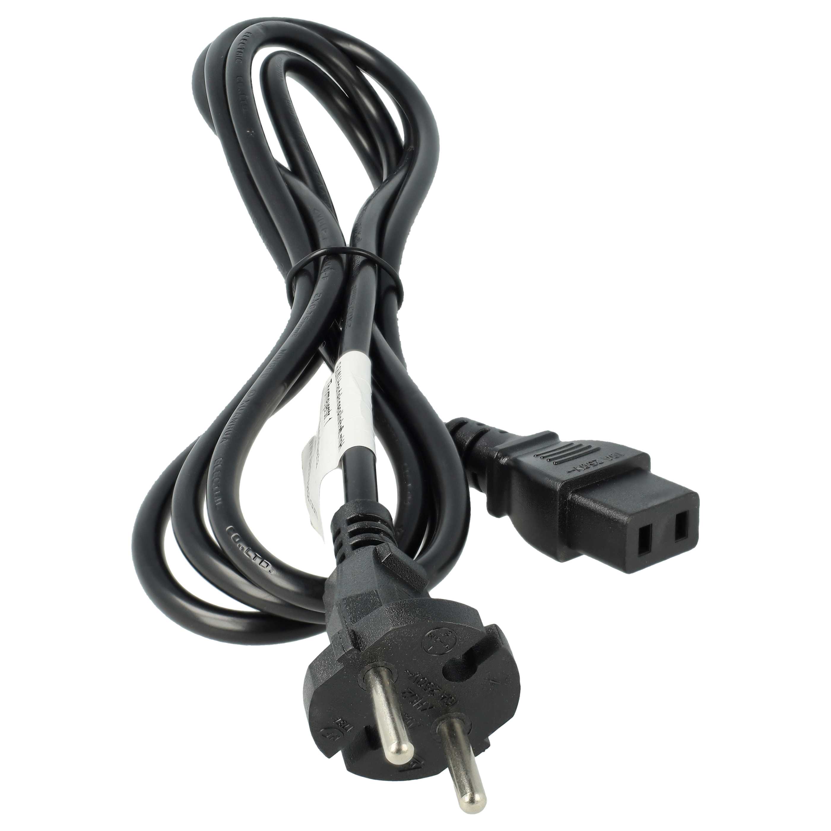 2x Kabel zasilający C9 wtyczka ochronna do urządzeń np. monitora komputera Philips, Roland, Akai, Yamaha - 2 m