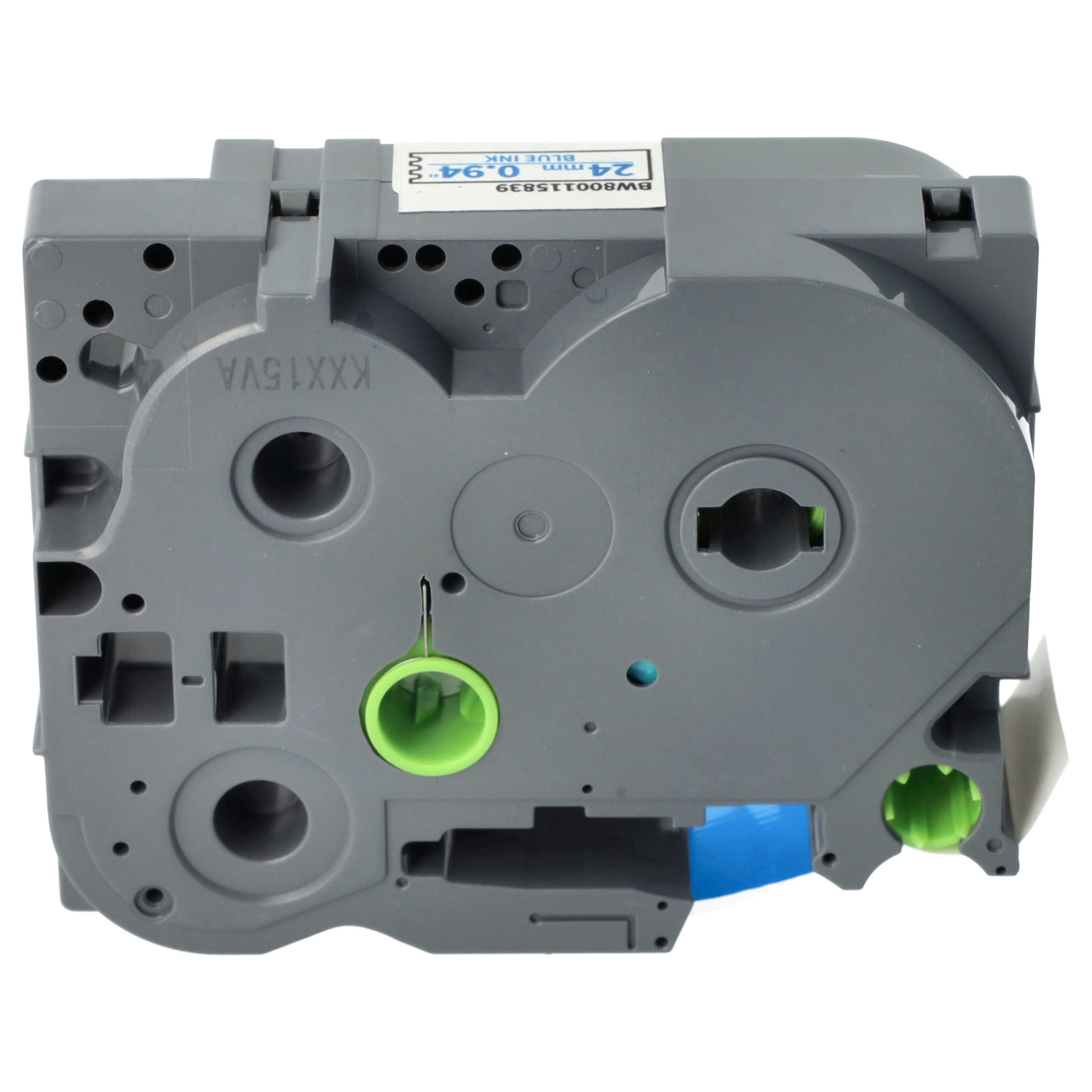 Label Tape replaces Brother TZE-FX253 - 24 mm Blue to White, Flexible