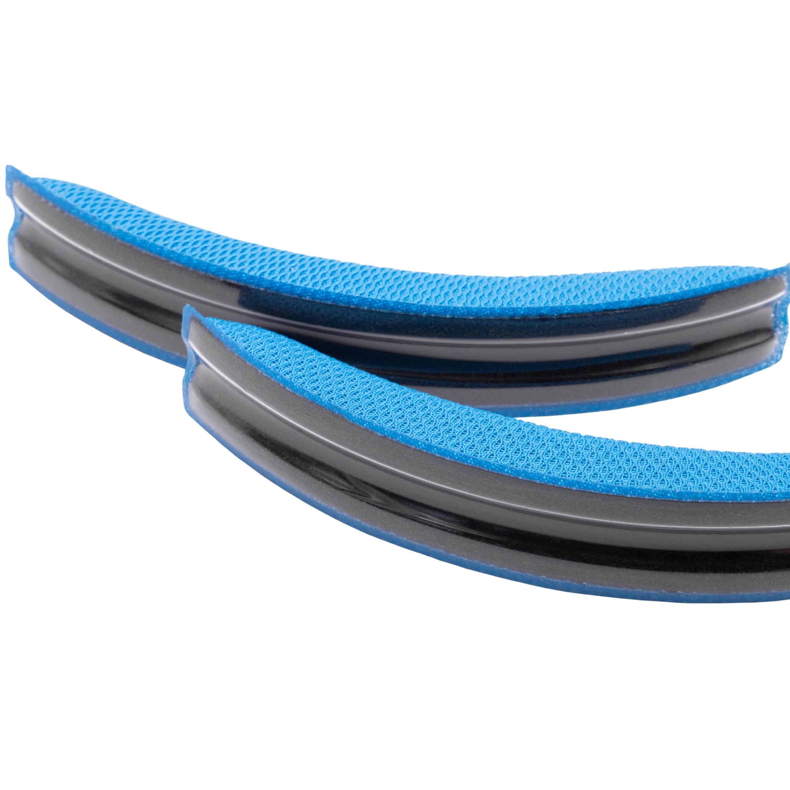 2x 1 paio di cuscinetti per Logitech G930 cuffie ecc. - gommapiuma, 13,5 x 2,0 cm, 15 mm spessore, blu