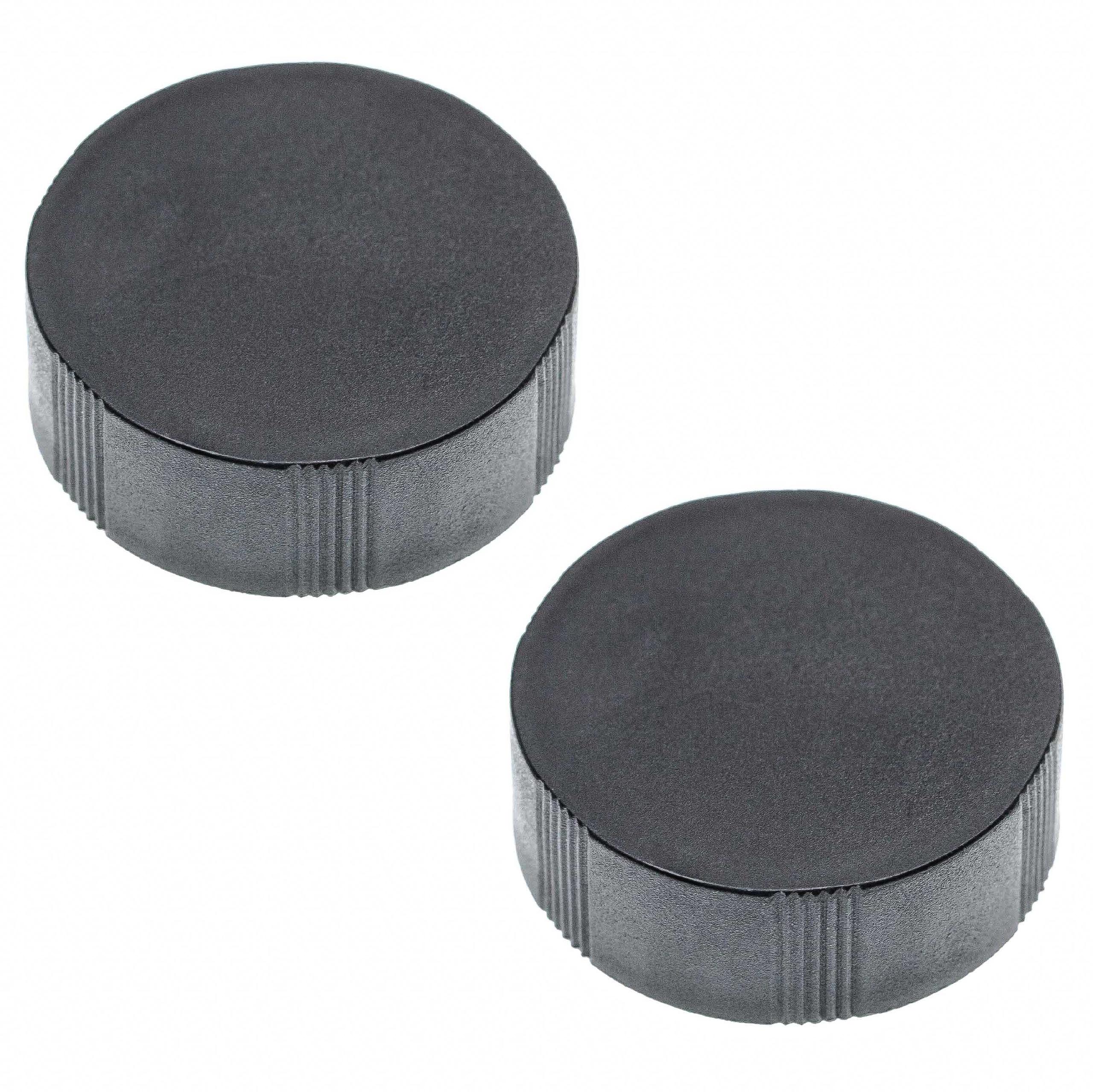 2x Objektivdeckel passend für Fernglas-Objektive mit 30 mm Durchmesser - Schwarz, Aufsteckbar