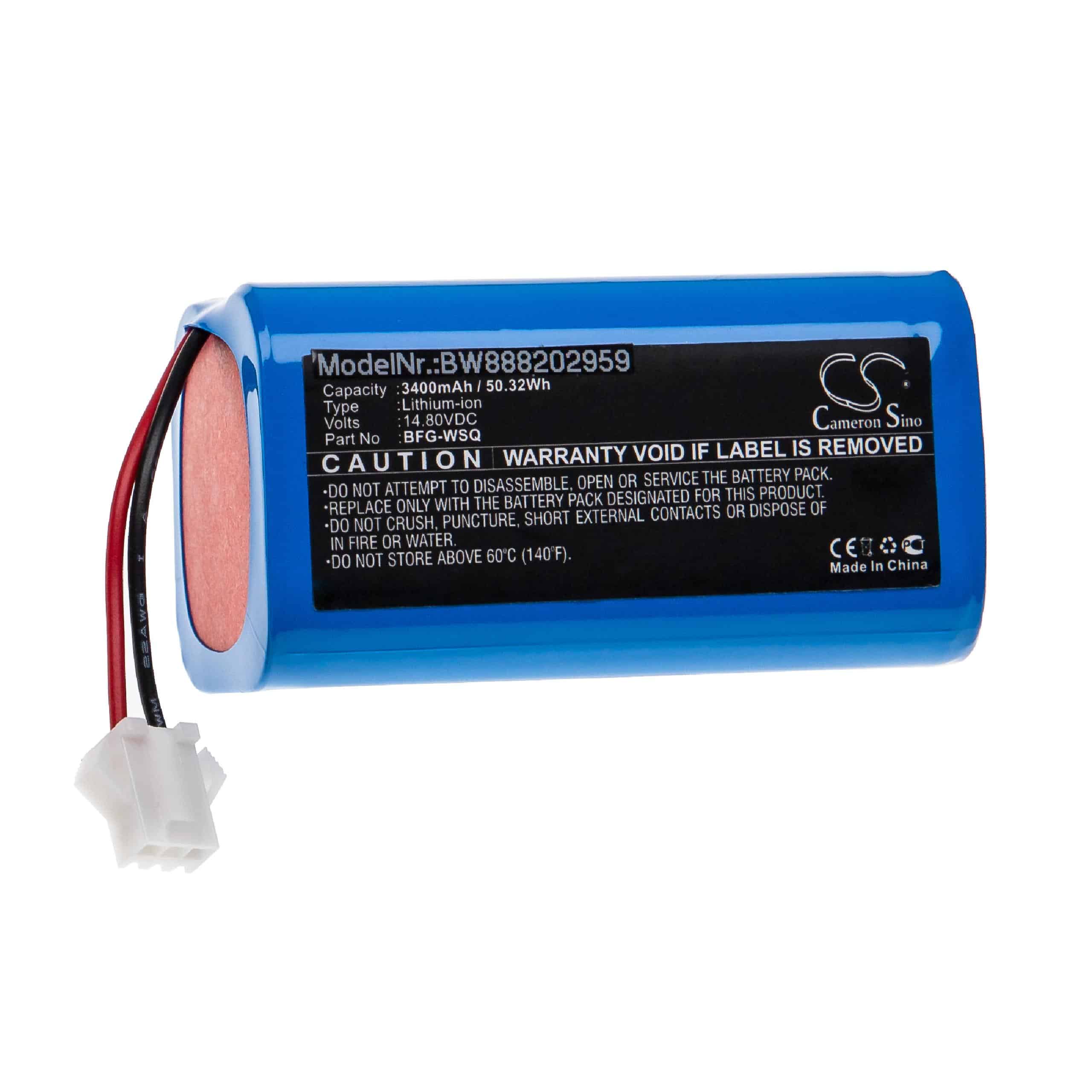 Battery Replacement for Cecotec CONG1002 for - 3400mAh, 14.8V, Li-Ion