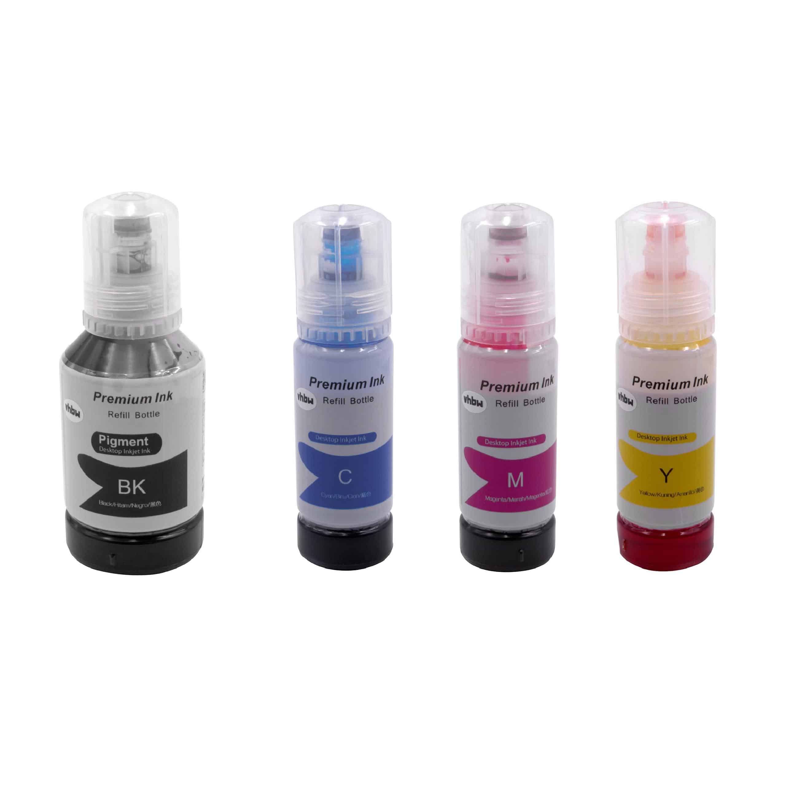 Refill Ink Multi-Coloured replaces Epson , 102 yellow, , 102 black pigment ink for Epson Printer etc., 330 ml