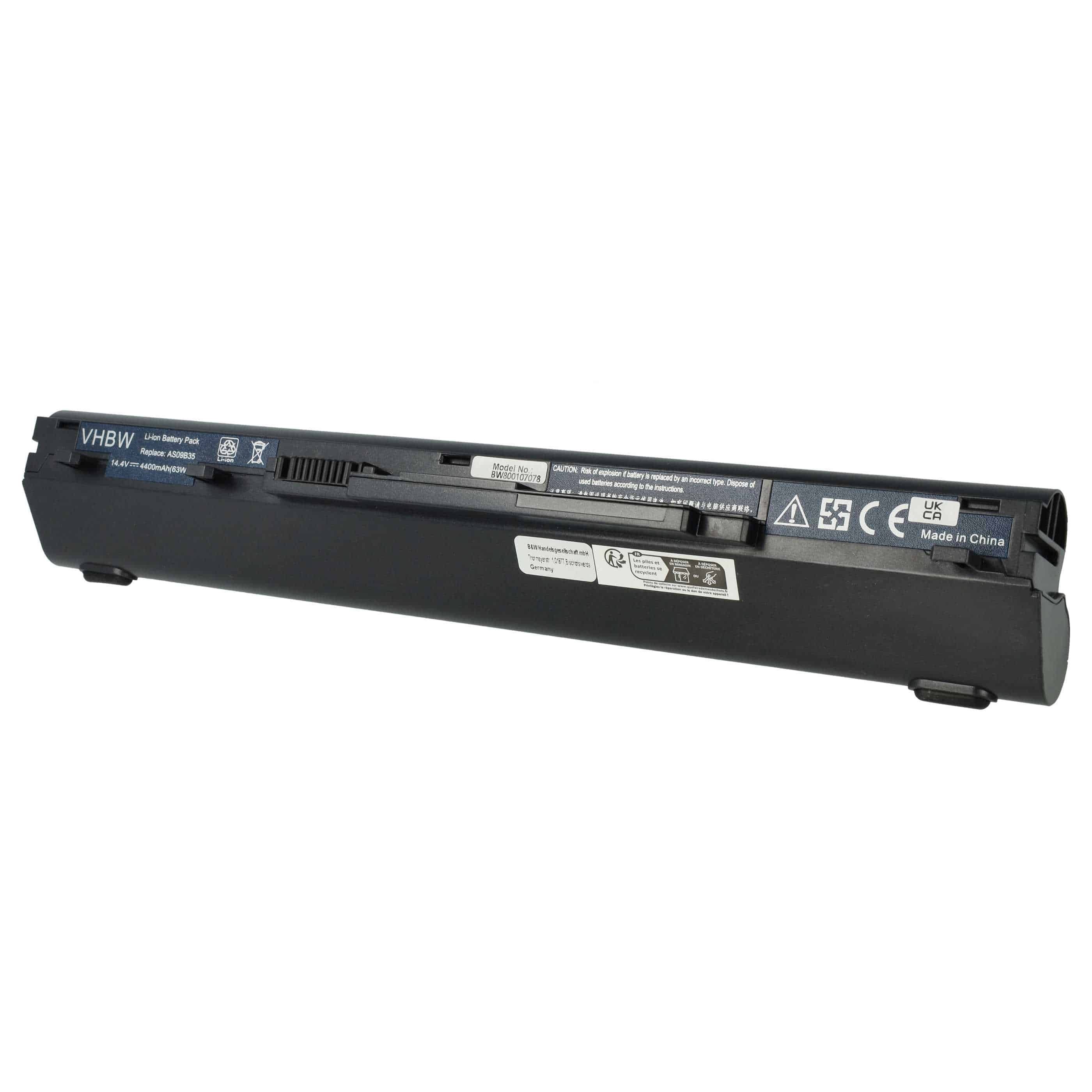 Akumulator do laptopa zamiennik Acer AS10I5E - 4400 mAh 14,8 V Li-Ion, czarny