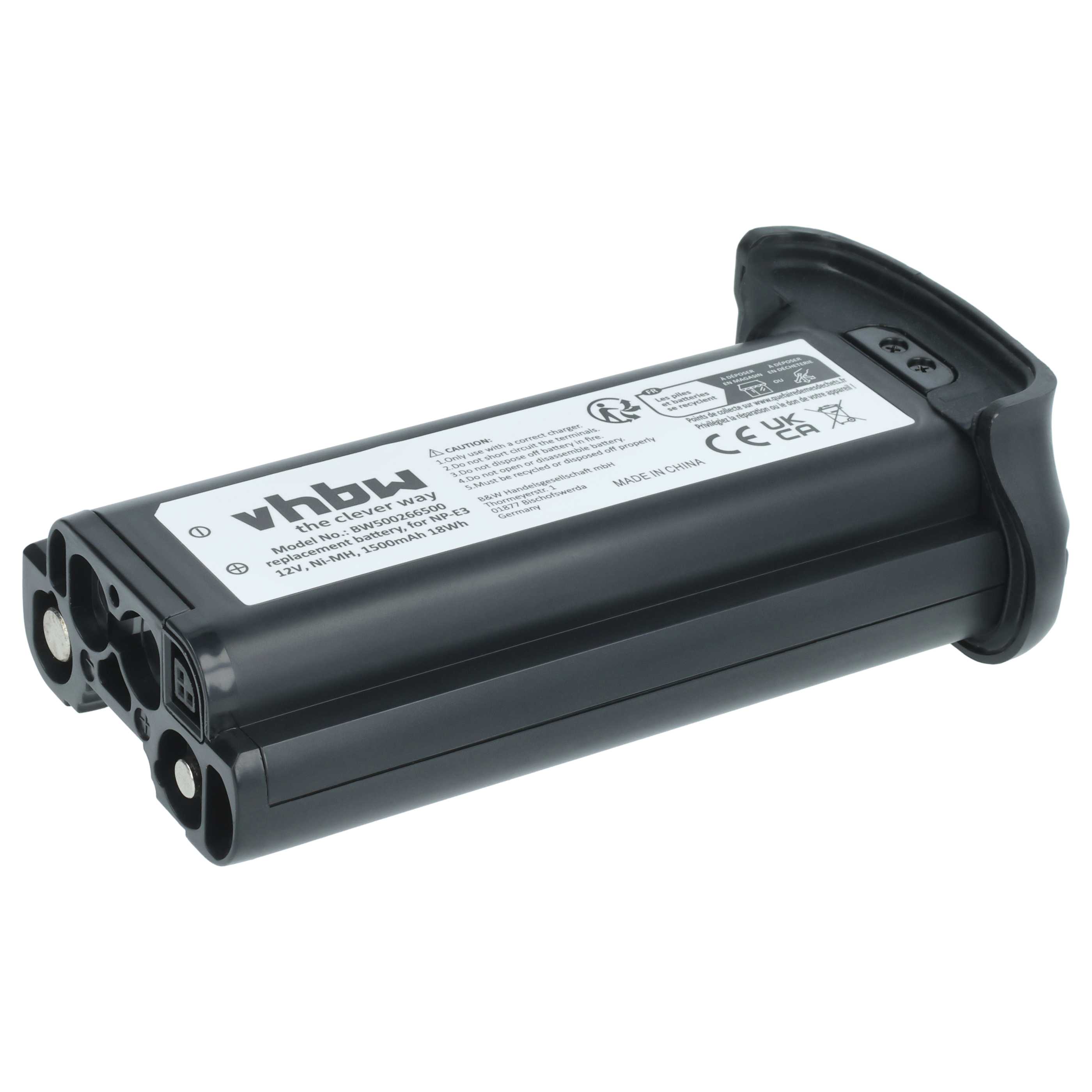 Batterie remplace Canon NP-E3 pour appareil photo - 1500mAh 12V NiMH