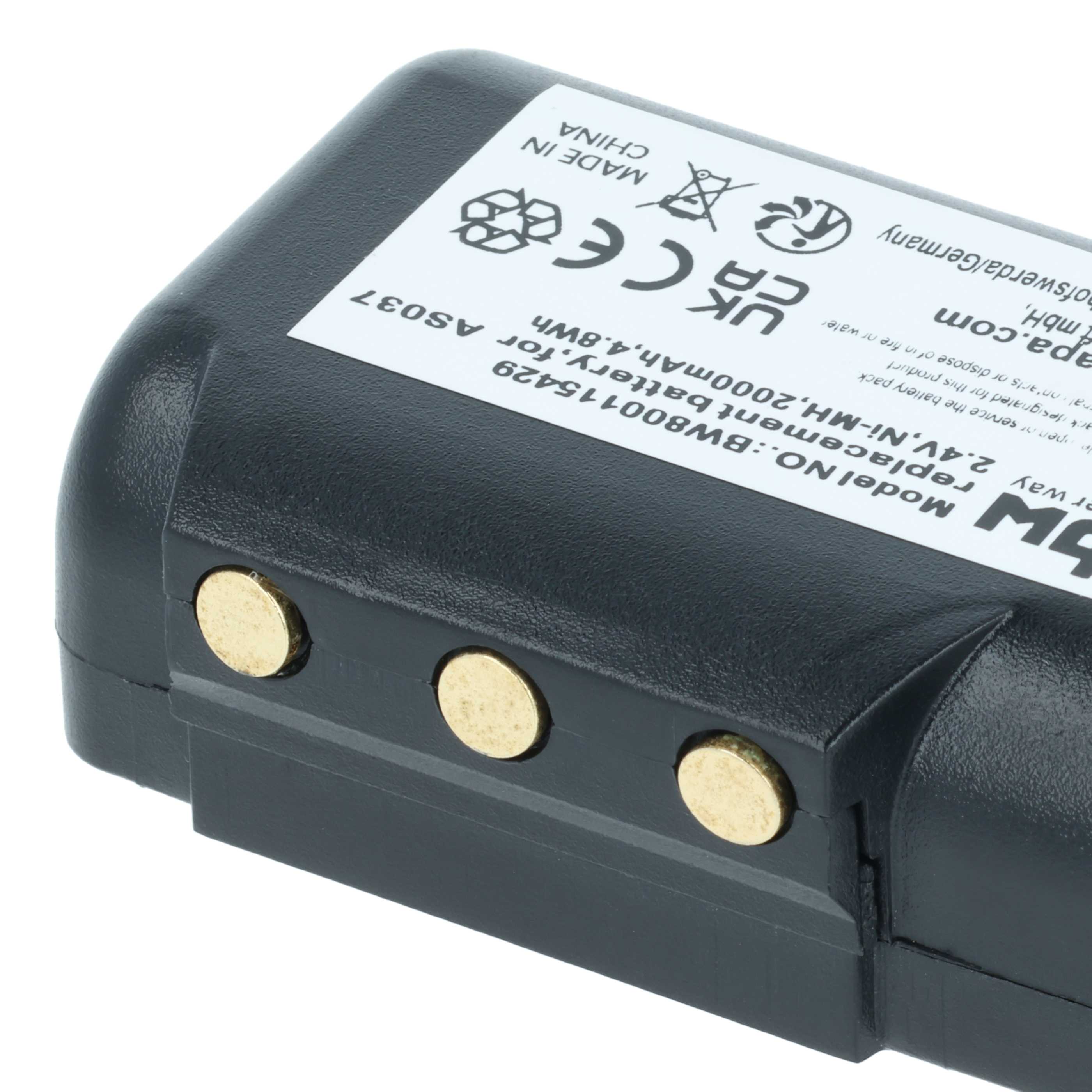 5x Akumulator do zdalnego sterowania zamiennik IMET WBH04.965, AS037 - 2000mAh 2,4V NiMH