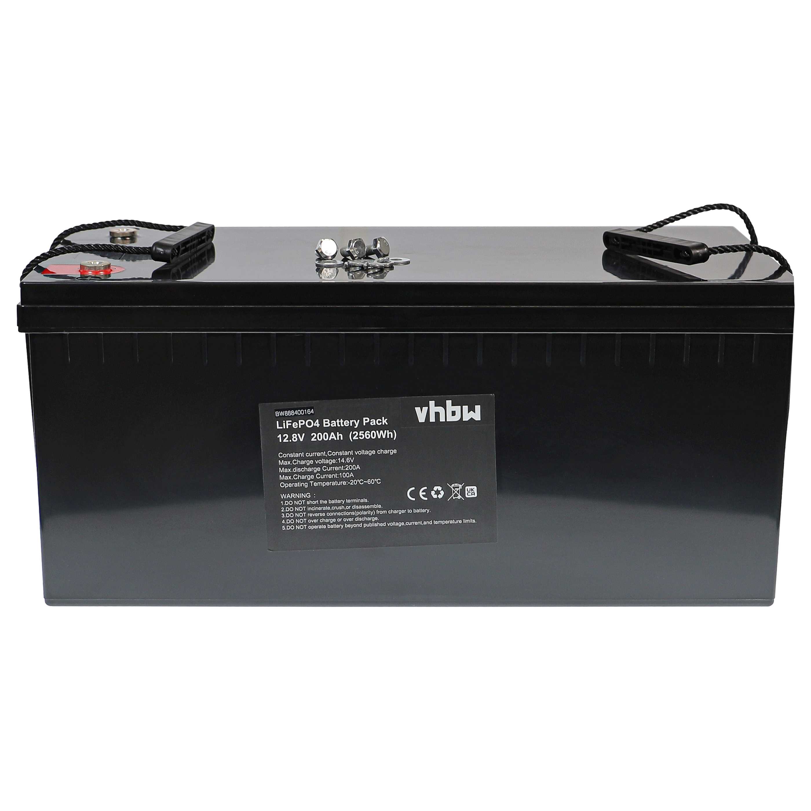 Batteria per camper, barca, camping, roulotte, impianto solare - 200Ah 12,8V LiFePO4