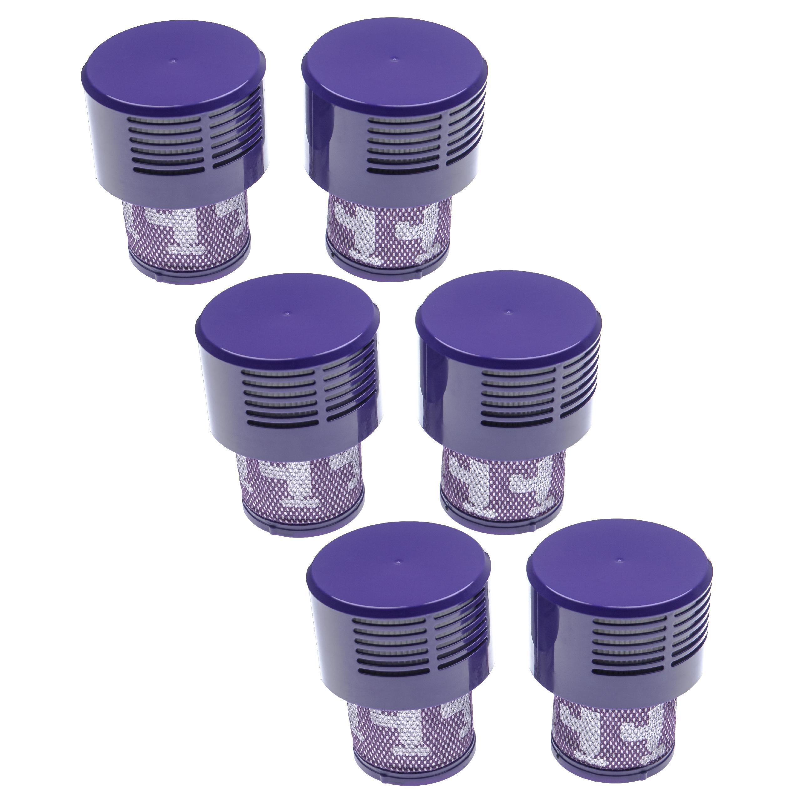 6x Filtro reemplaza Dyson 969082-01 para aspiradora - filtro Hepa lila