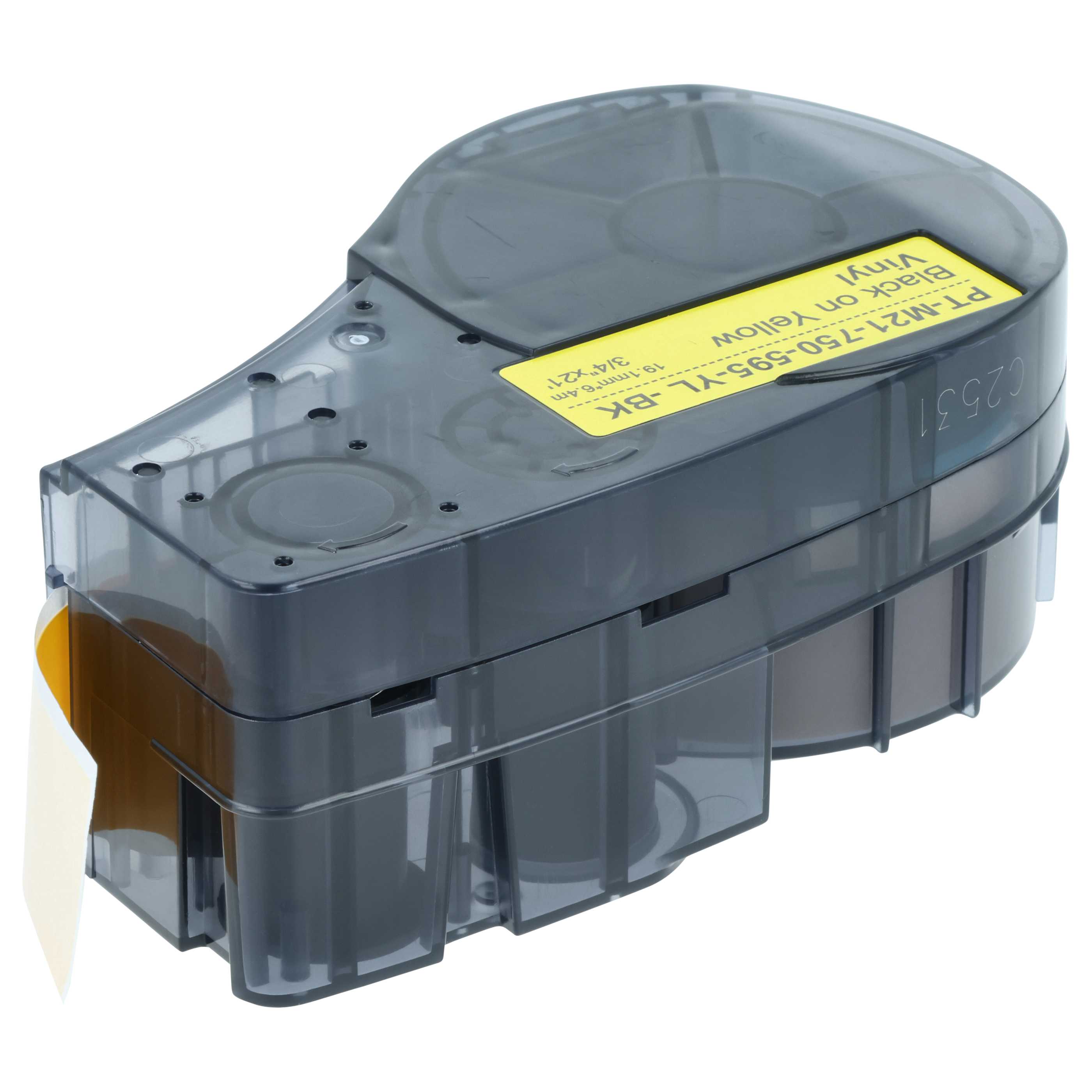 Cassetta nastro sostituisce Brady M21-750-595-YL per etichettatrice 19,05mm nero - giallo