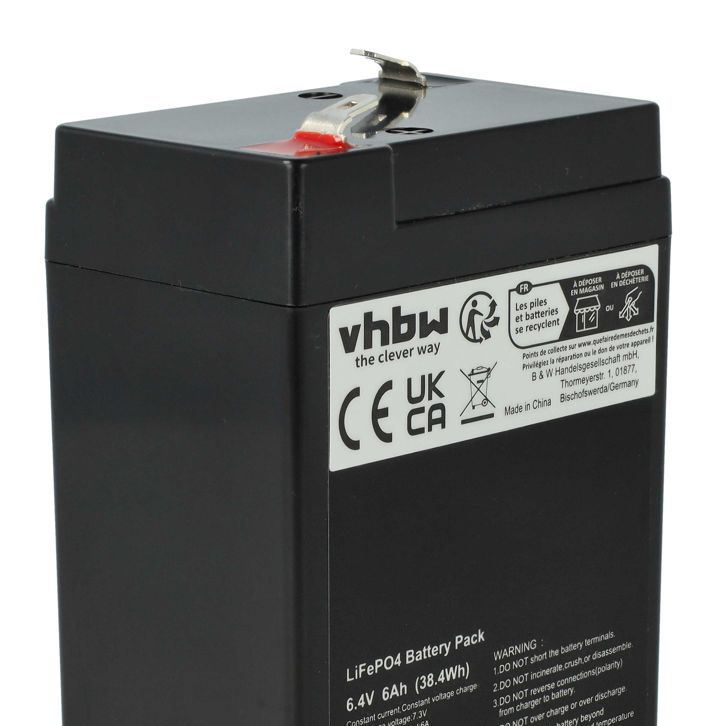 2x Batteria per camper, barca, camping, roulotte, impianto solare - 6Ah 6,4V LiFePO4
