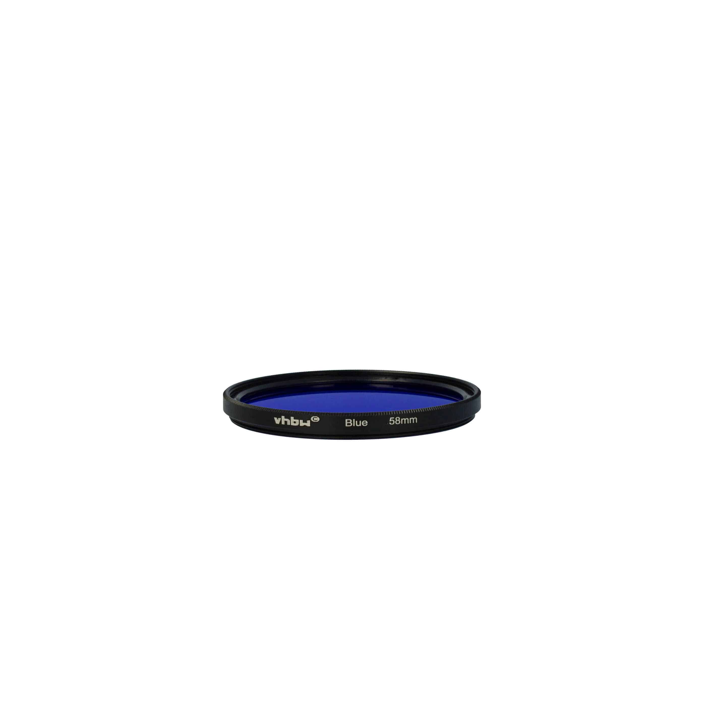 Filtro de color para objetivo de cámara con rosca de filtro de 58 mm - Filtro azul