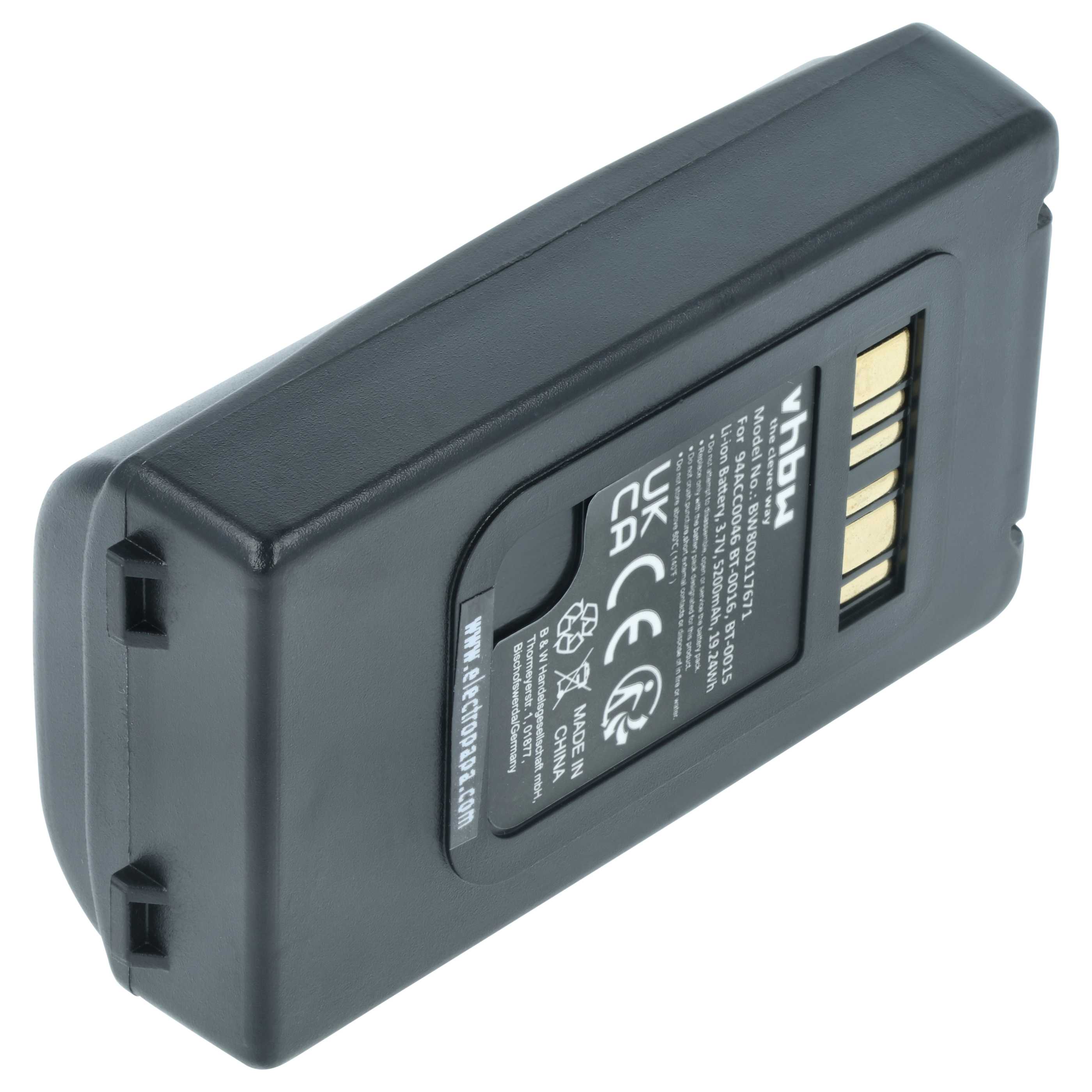 Battery replaces Datalogic 94ACC0048, BT-0015, 94ACC0046 for Datalogic Barcode Scanner POS - 5200 mAh 3.7 V
