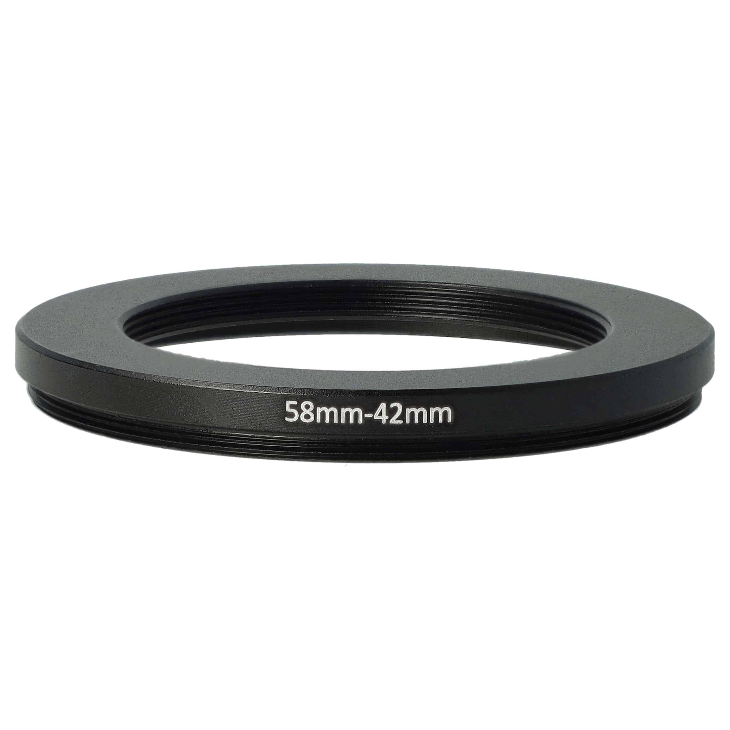 Step-Down Ring Adapter from 58 mm to 42 mm suitable for Camera Lens - Filter Adapter, metal