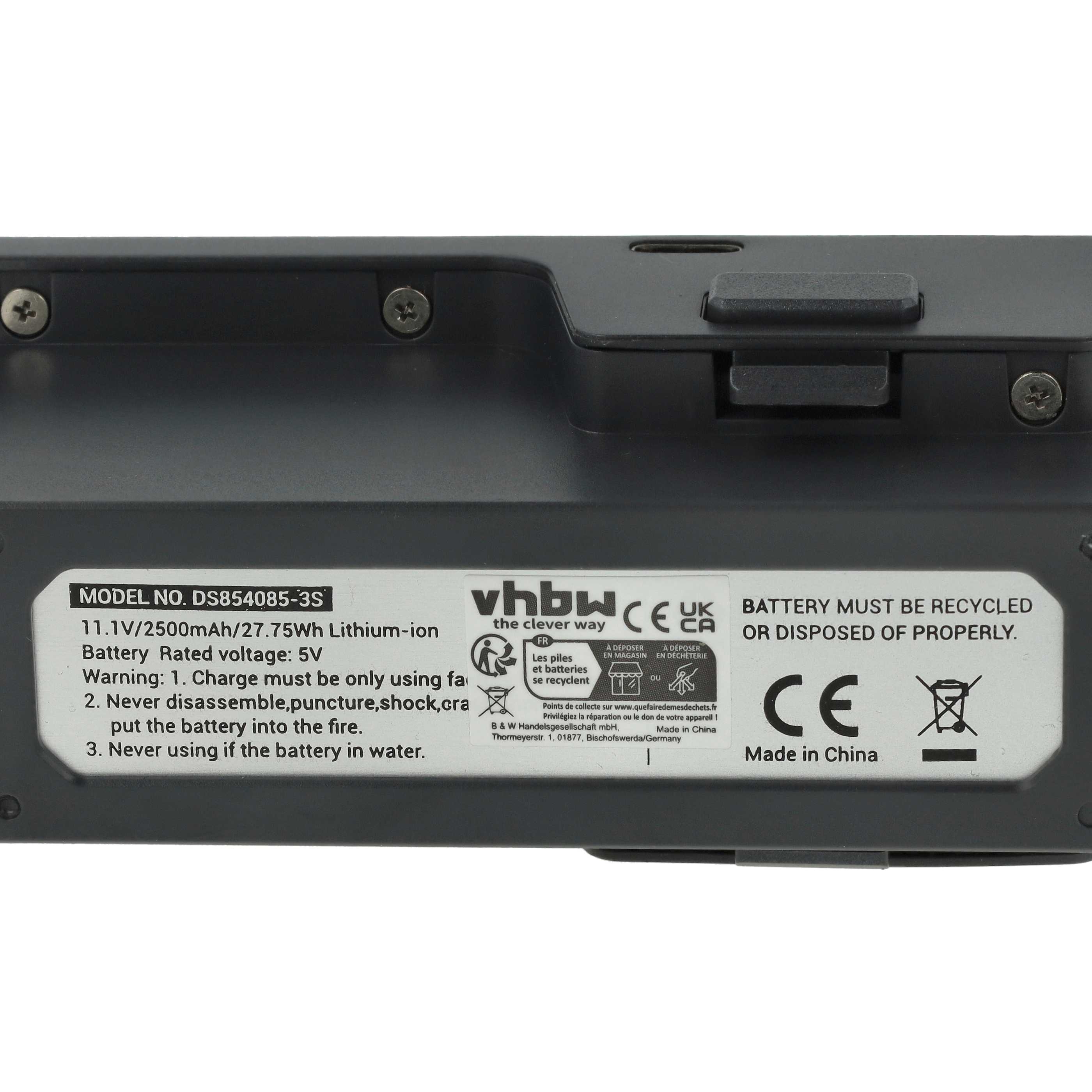 2x Batteries remplace SJ R/C DS854085-3S pour drone SJRC- 2500mAh 11,1V Li-ion