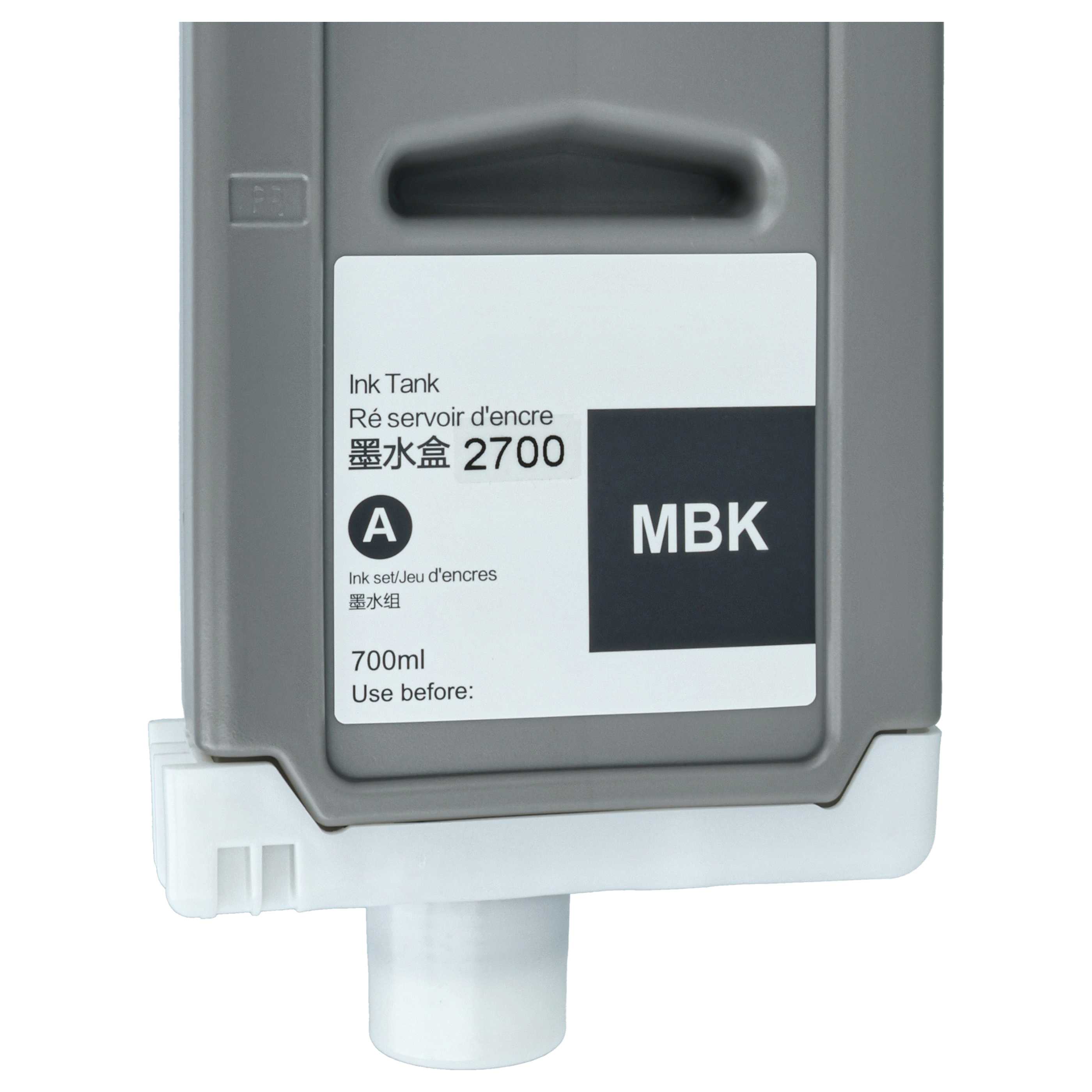Ink Cartridge as Exchange for Canon PFI-3700 MBK for Canon Printer - Matt-Black 700 ml