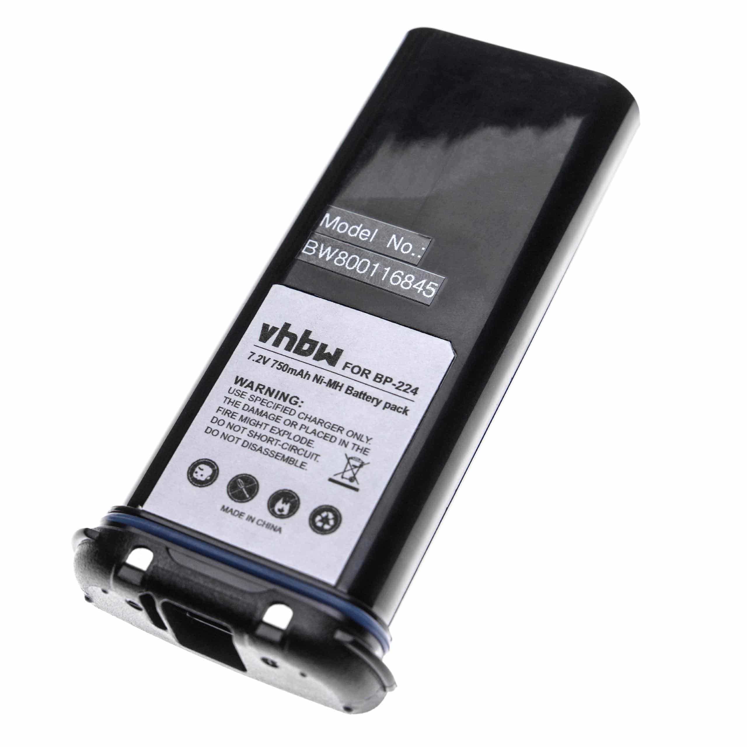 Batterie remplace Icom BP-224 pour radio talkie-walkie - 750mAh 7,2V NiMH