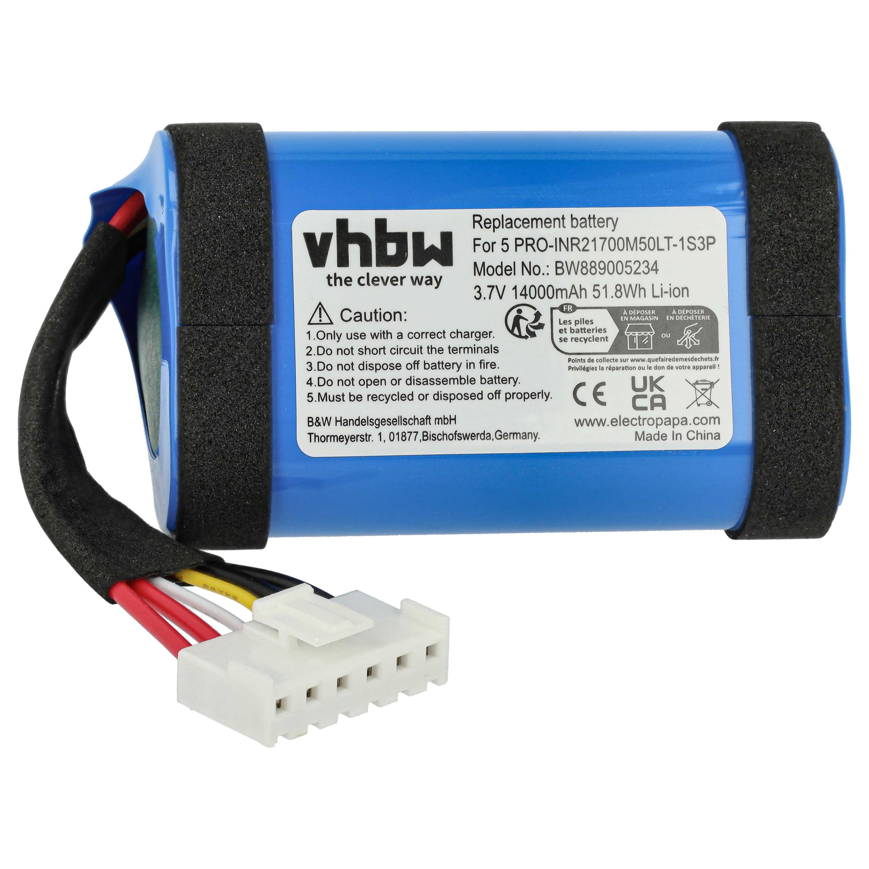 Akumulator do głośnika zamiennik JBL GSP-1S3P-CH4A, 1AA011NA - Li-Ion 14000mAh