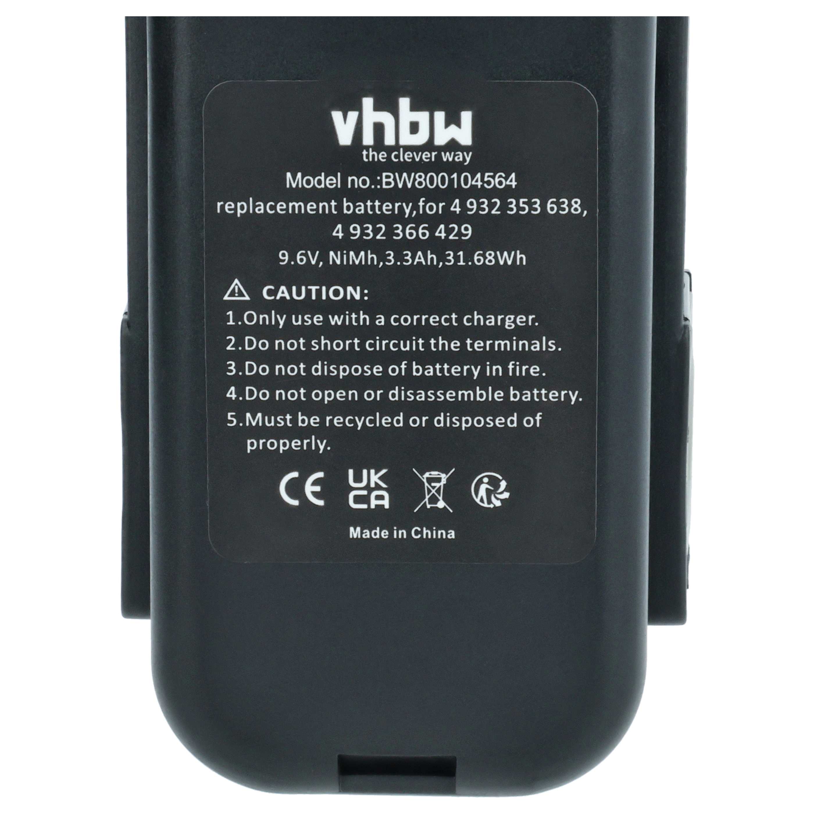 Batteria sostituisce Förch 5325 96 1, 5325961 per attrezzo - 3,3Ah 9,6V NiMH