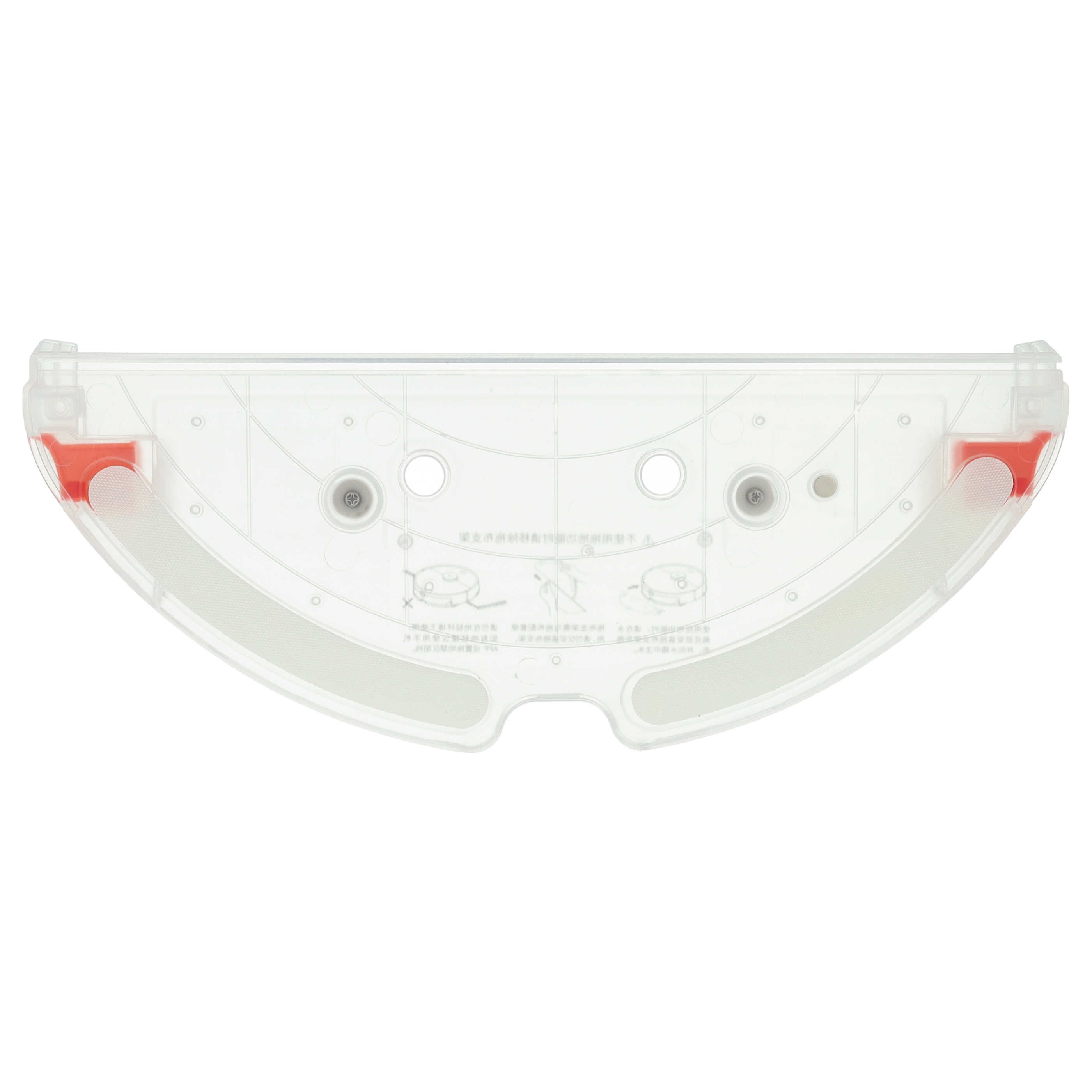 Mop Plate suitable for Roborock S5 Max Robot Vacuum Cleaner - ABS Plastic, transparent / red