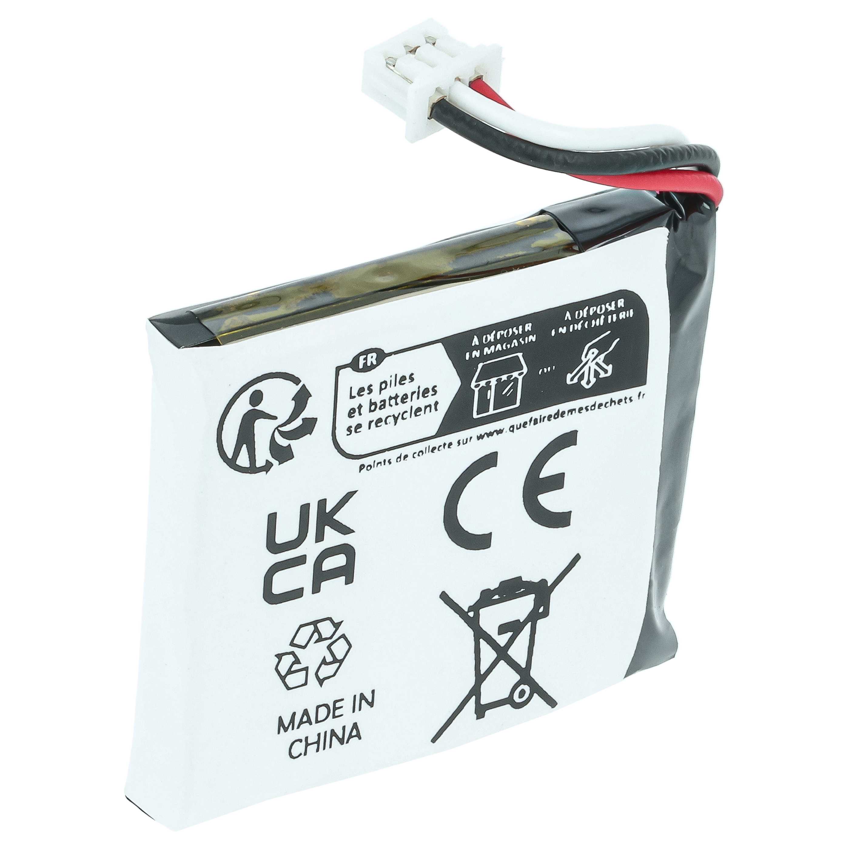 Batteria sostituisce Logitech L/N: 1109, AHB472625PST, 533-000067 per auricolari cuffie - 230mAh 3,7V Li-Poly