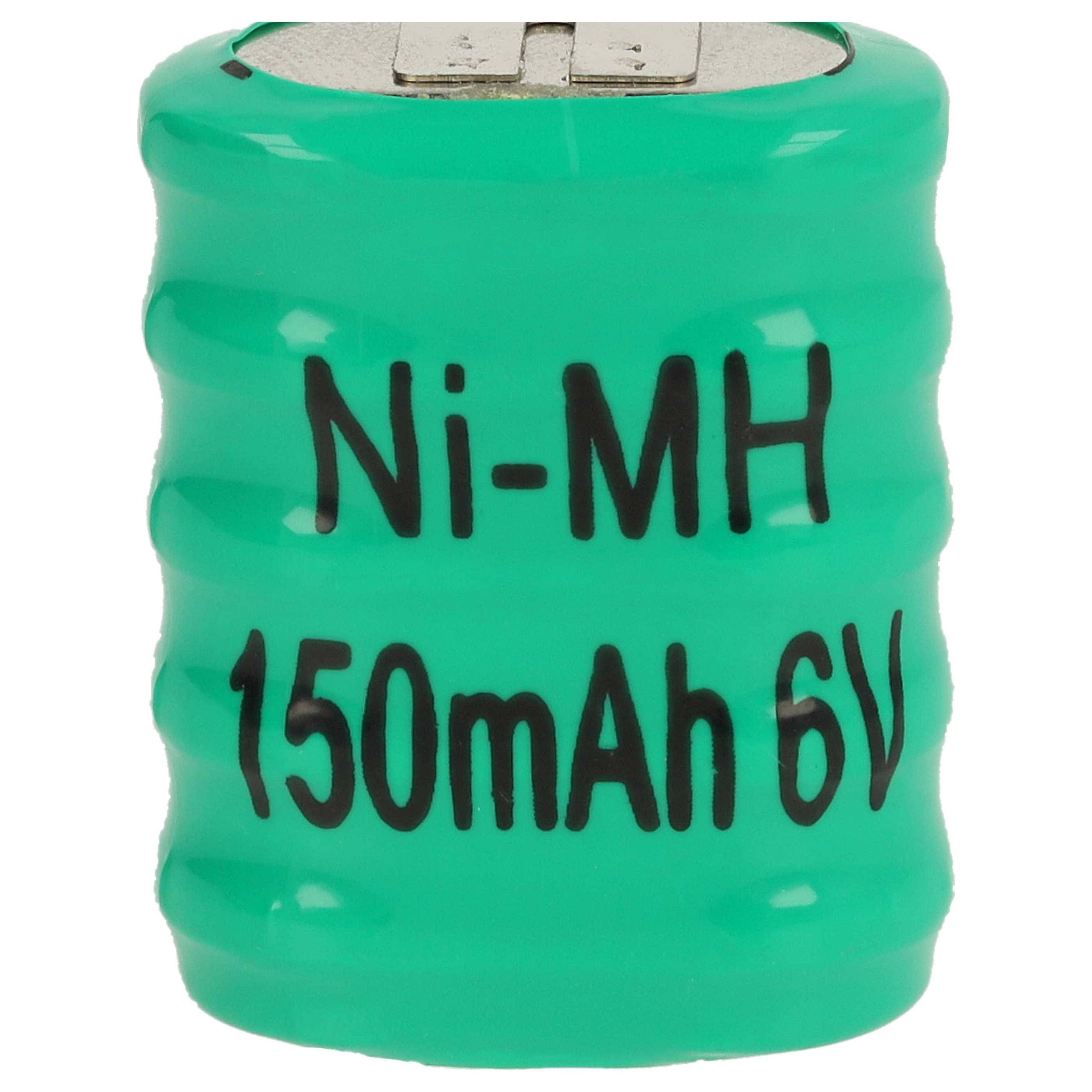 5x Button Cell Battery Type 5/V150H 3 Pins for Model Building Solar Lamps etc. - 150 mAh 6 V NiMH