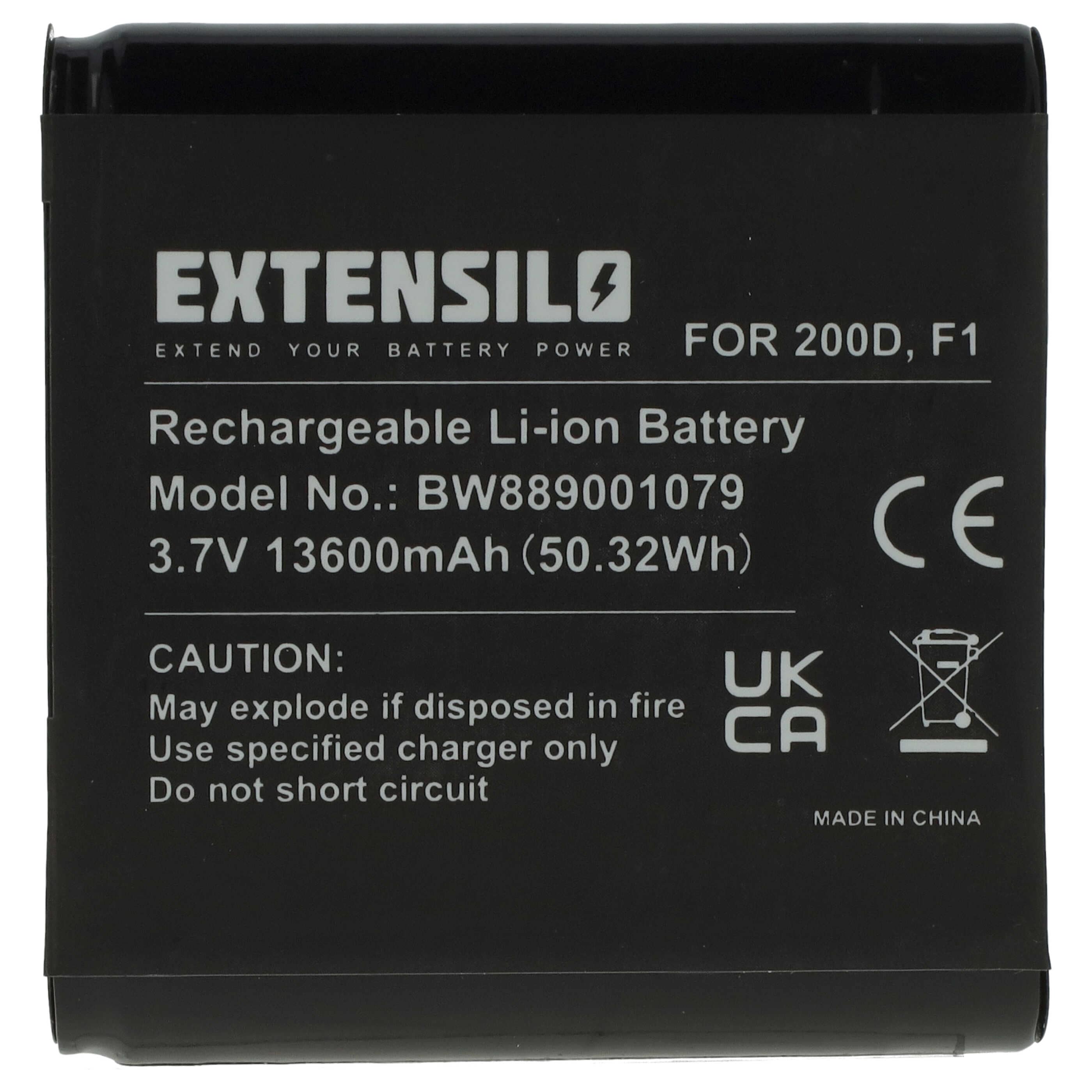 DAB Radio Battery replaces Pure ChargePAK F1, F1 - 13600 mAh 3.7 V Li-Ion