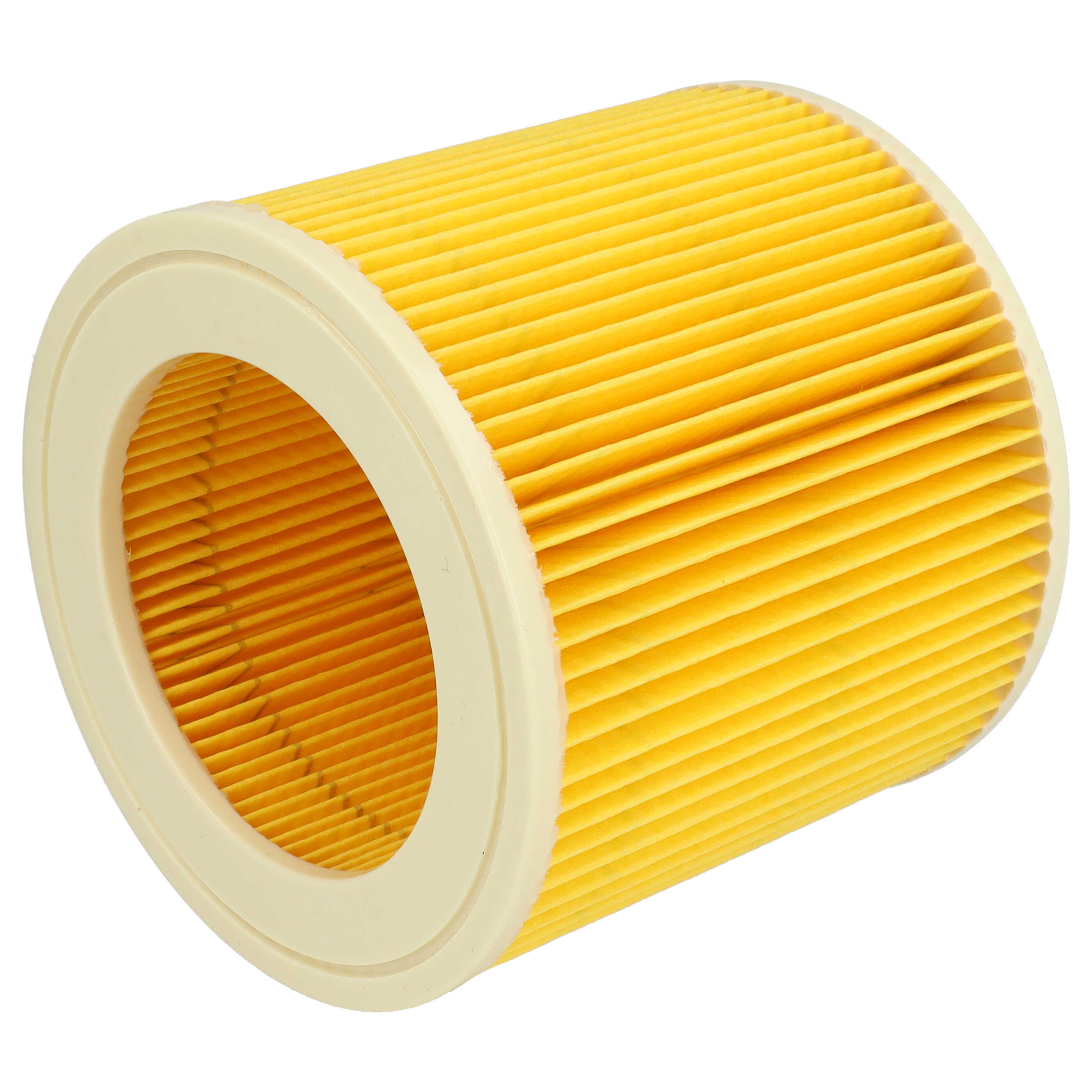 2x Filtro reemplaza Kärcher 6.414-789.0, 6.414-789 para aspiradora TackLife, amarillo / marrón