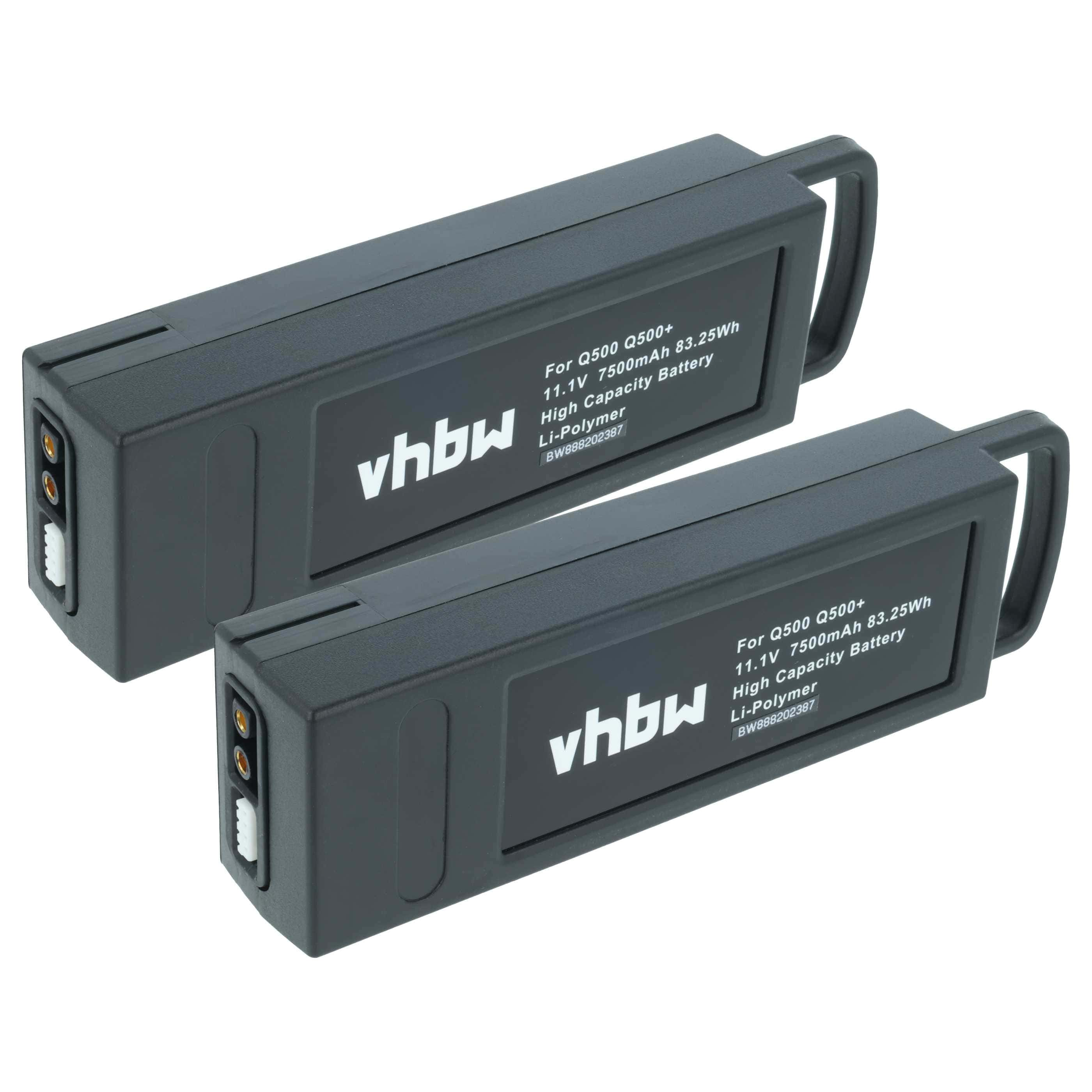 2x Batteries remplace Yuneec YUNQ500105 pour drone Yuneec- 7500mAh 11,1V Li-polymère
