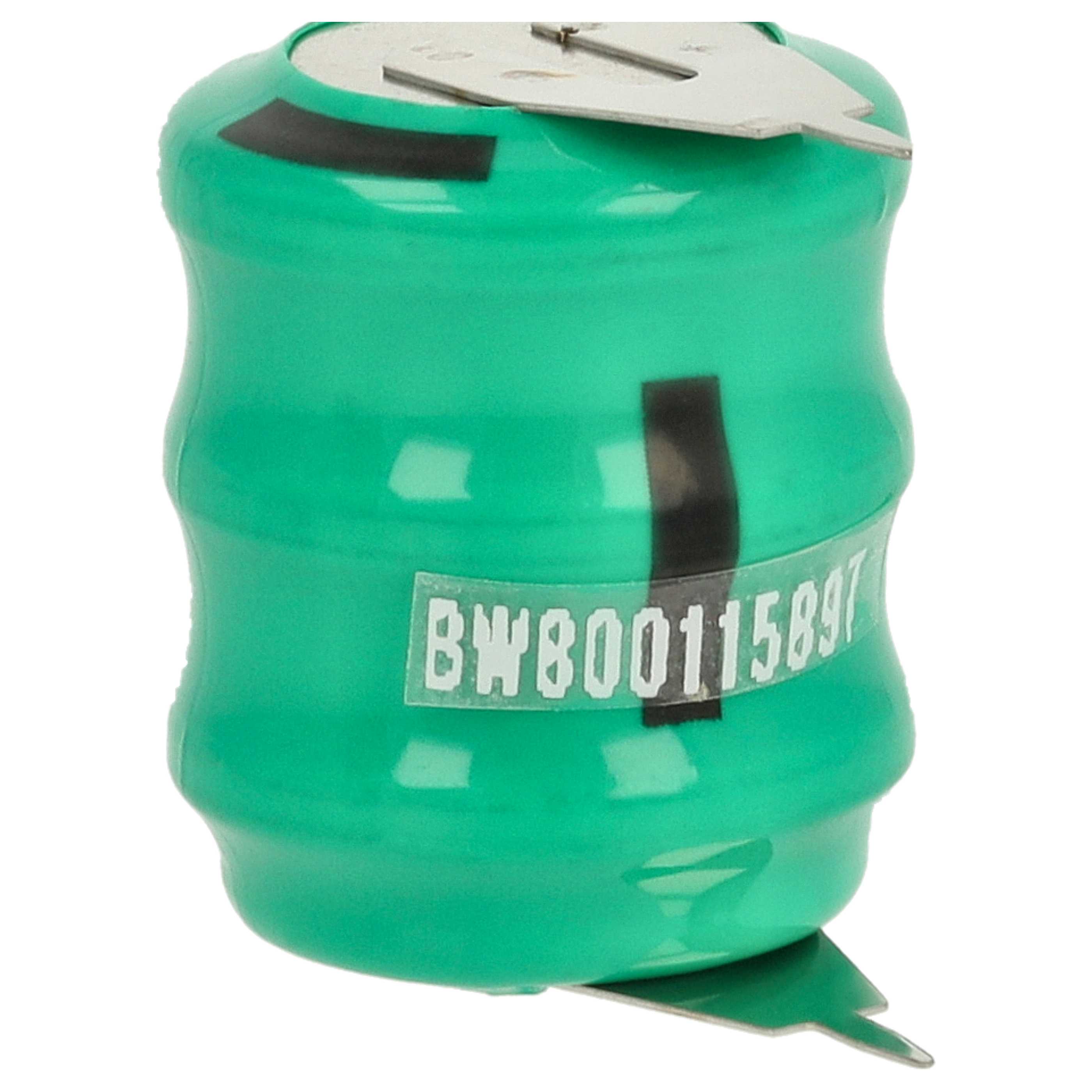 100x Button Cell Battery Type 3/V80H 2 Pins for Model Building Solar Lamps etc. - 80 mAh 3.6 V NiMH