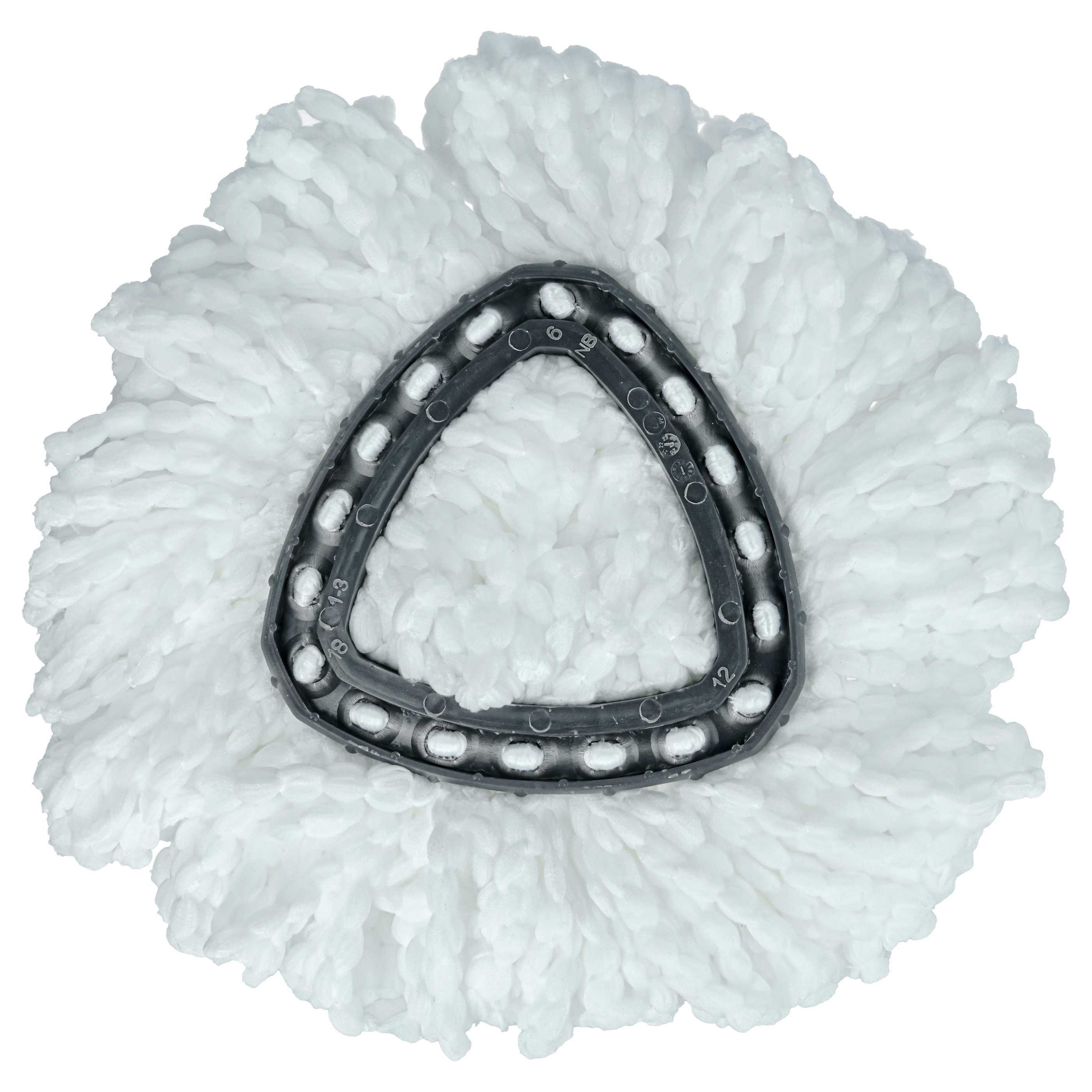 4x Mop Head replaces Vileda 152623 for Vileda Mop - microfibre, black, white