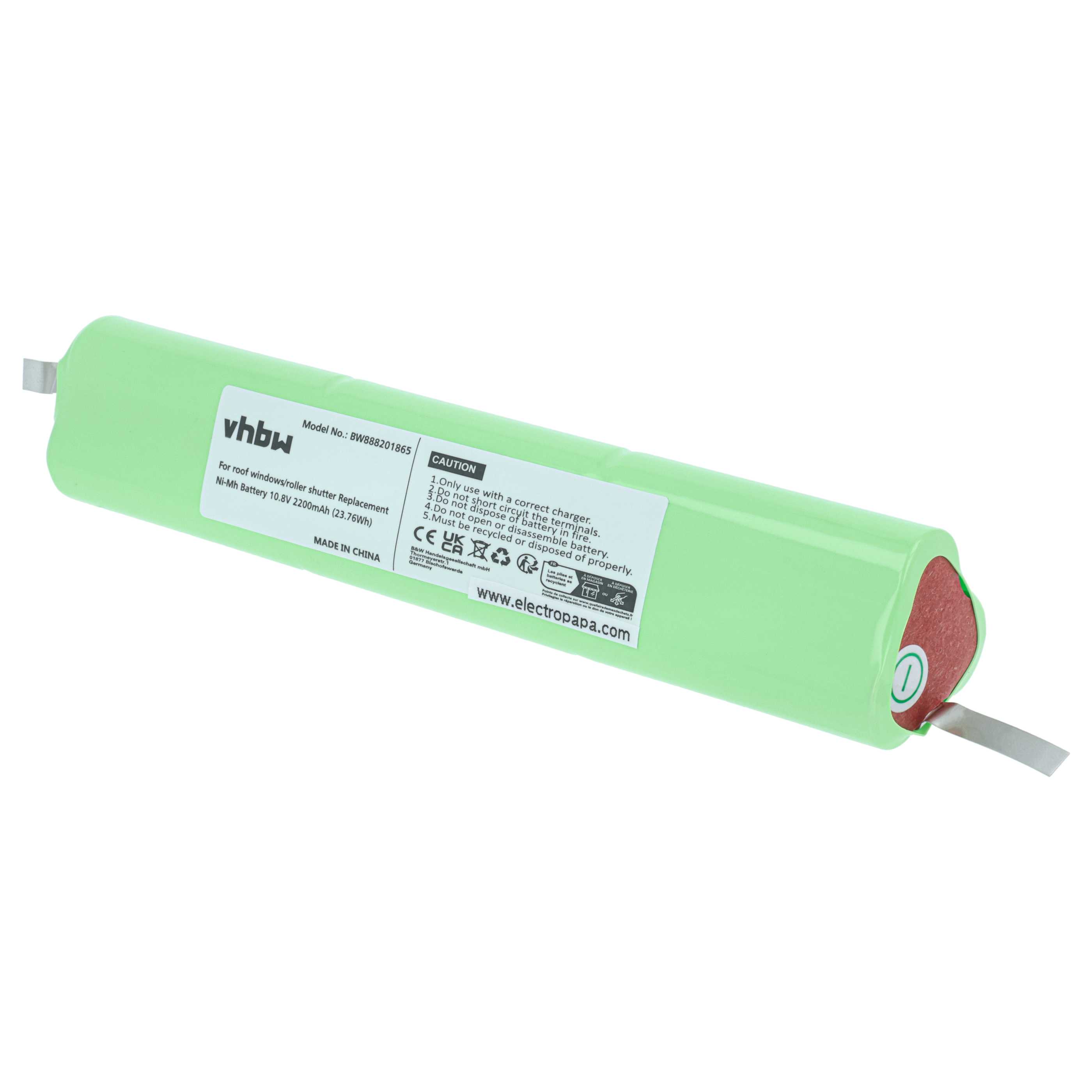 2x Akumulator do rolet / żaluzji dachowych zamiennik Velux 946933, 946987, 946930 - 2200 mAh 10,8 V NiMH
