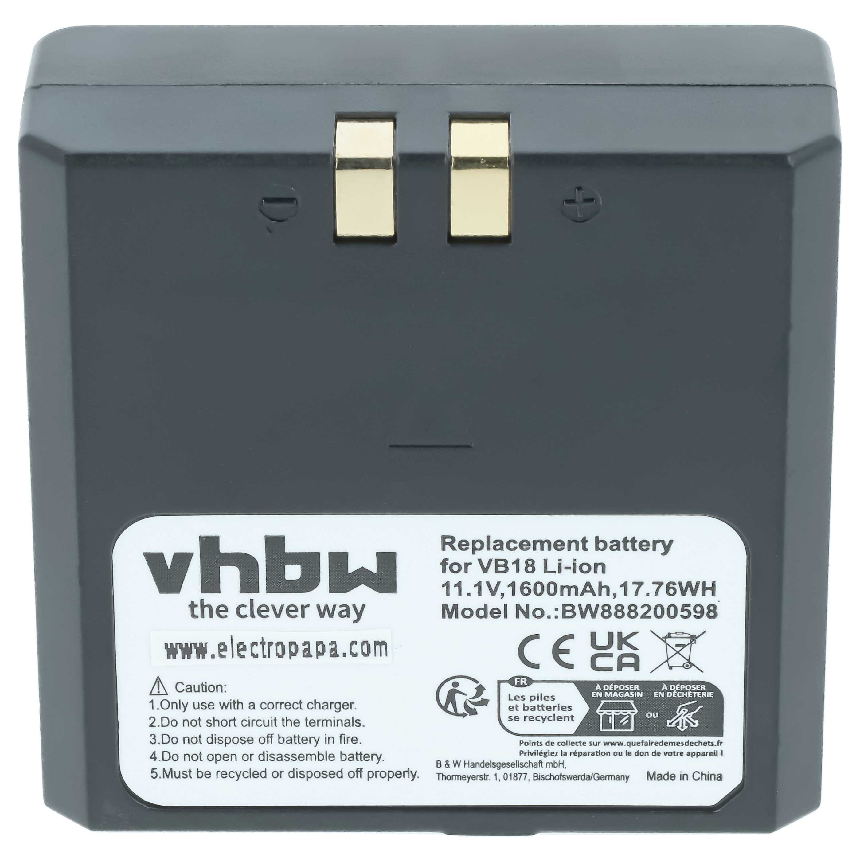 Camera Flash Unit Battery replaces Flashpoint FPLFSMZLRB - 1600 mAh 11.1 V Li-Ion