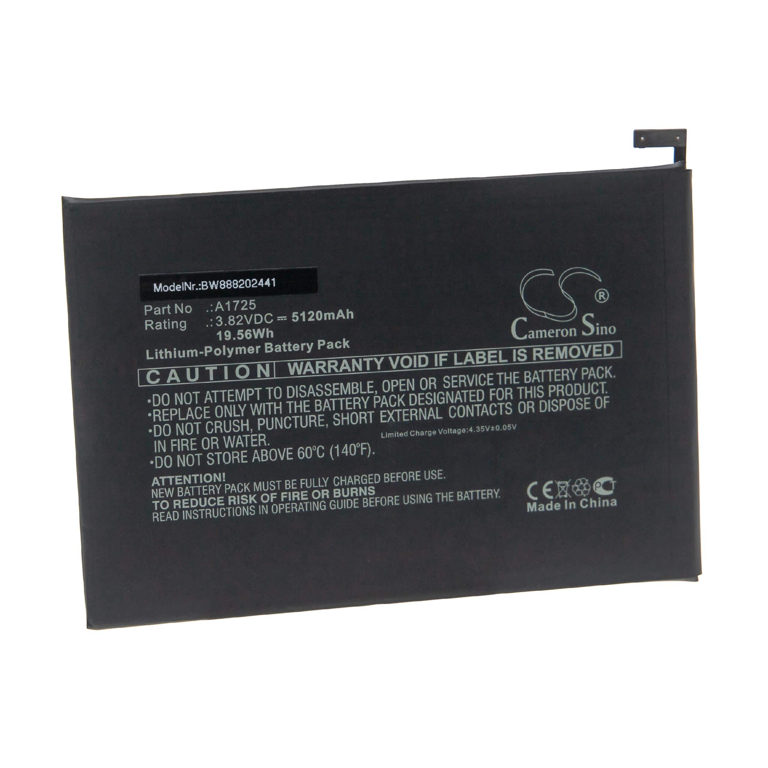 Tablet Battery Replacement for Apple A1725 - 5120mAh 3.82V Li-polymer