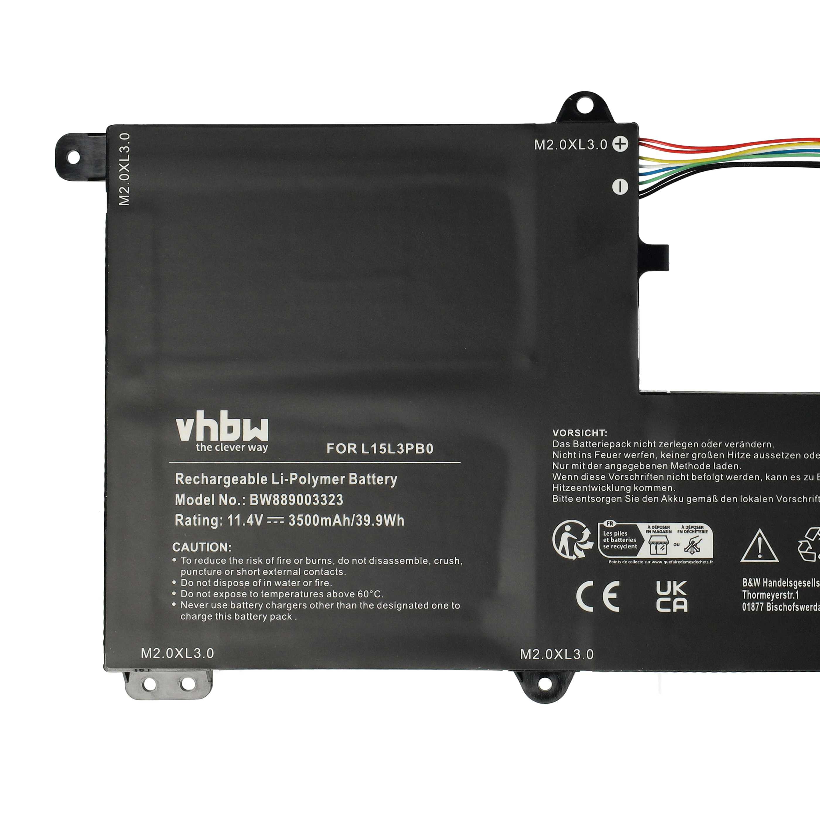 Akumulator do laptopa zamiennik Lenovo B102297-0004, L15M3PB0, 5B10K84638, L15C3PB1 - 3500 mAh 11,4 V LiPo