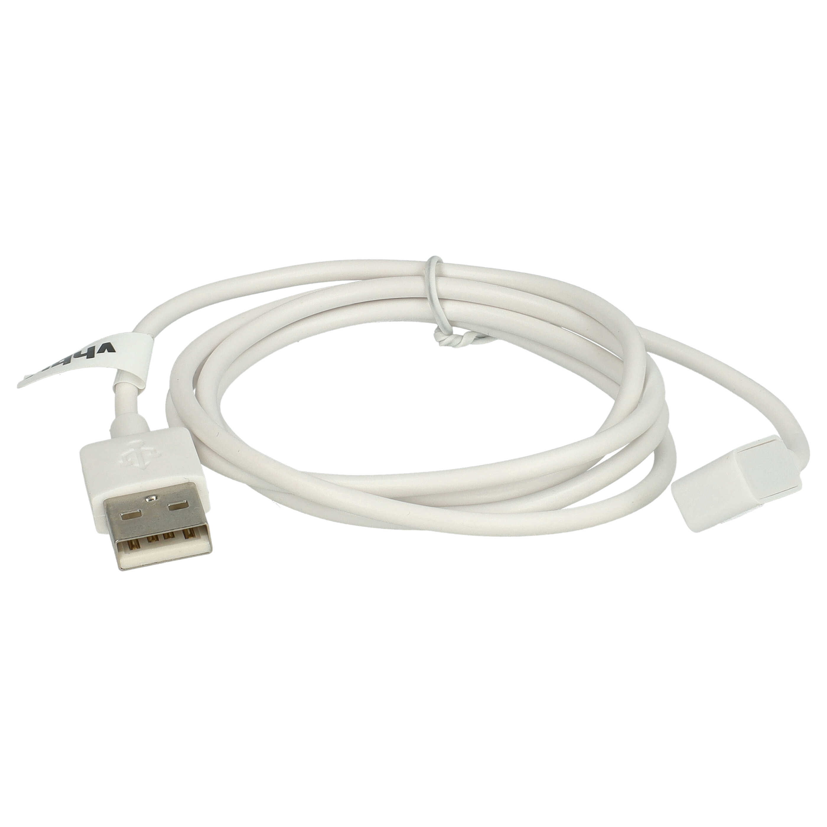 Cable de carga USB para smartwatch Xiaomi Mi Band 8, Redmi Band 2 - blanco magnético 100 cm