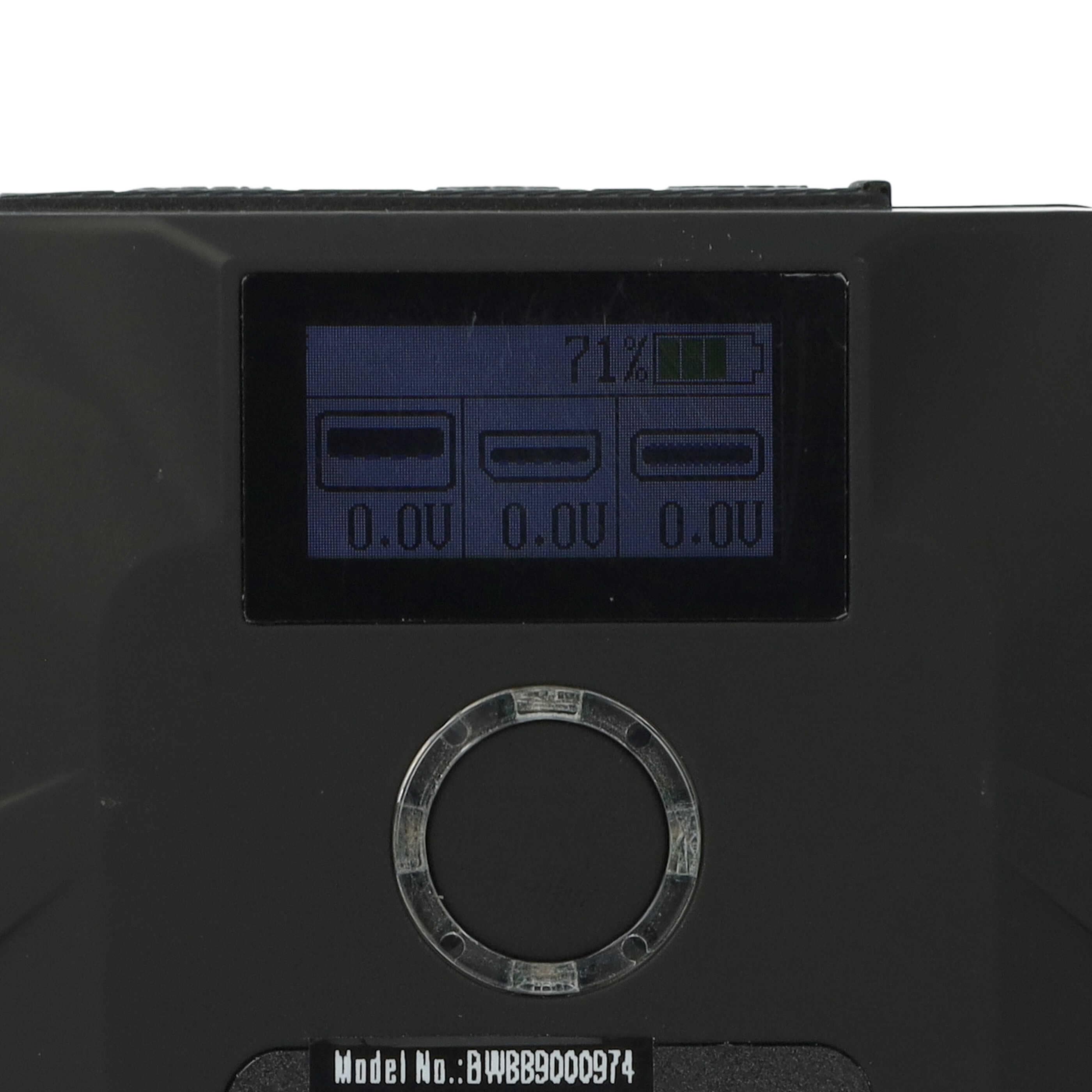 Kamera-Akku als Ersatz für Sony BP-190S, BP-150WS, BP-130L, BP-150W, BP-140A - 6700mAh 14,8V Li-Ion mit USB