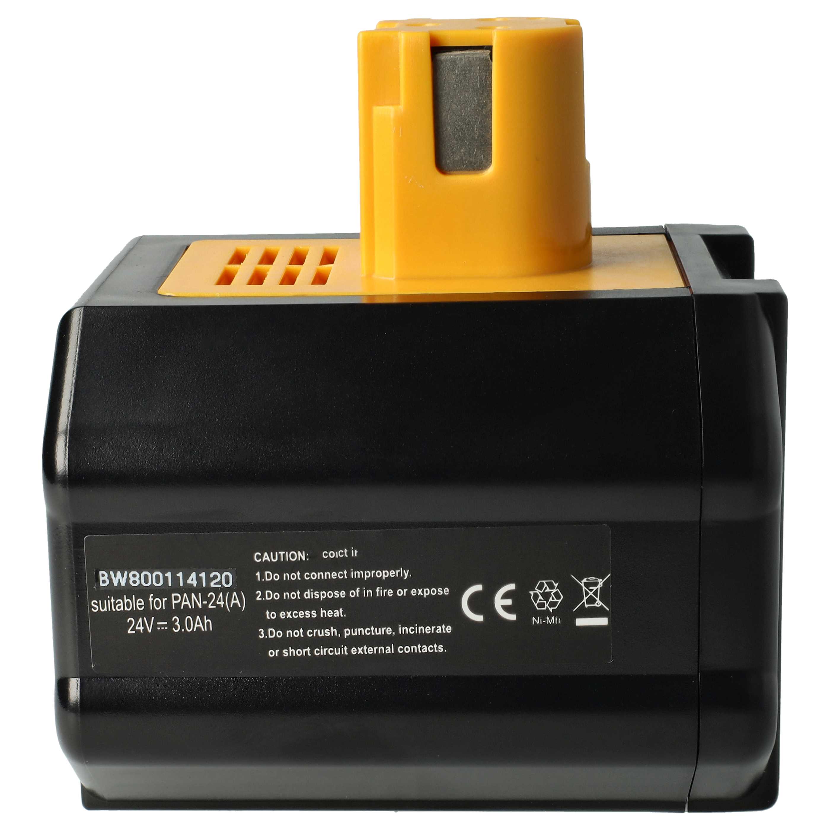 Battery replaces Panasonic EY9117B, EY9116B, EY9210B, EY9210 Electric Power Tool - 3000 mAh, 24 V, NiMH
