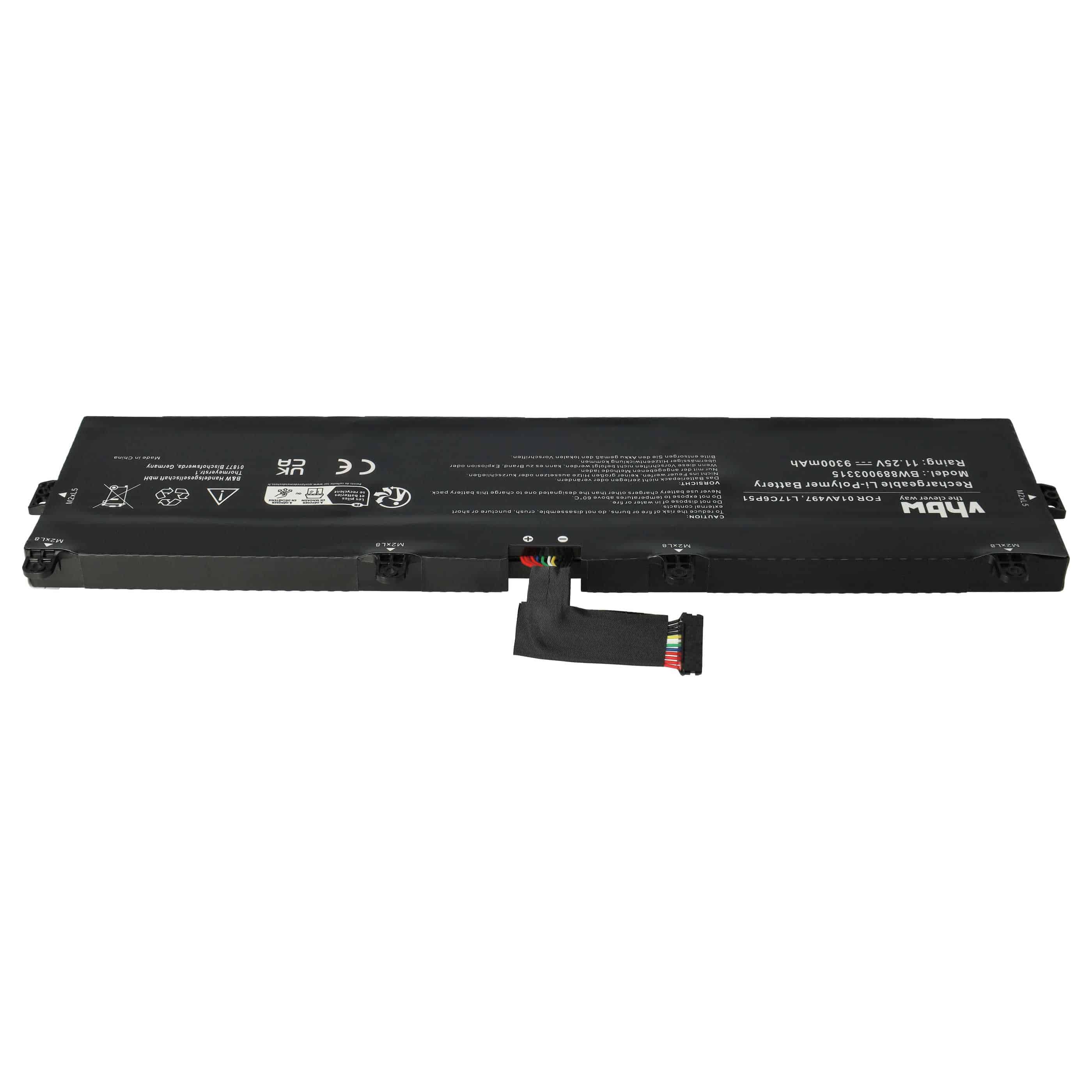 Batteria sostituisce Lenovo 01AV497, 01AV498, 5B10W13903 per notebook Lenovo - 9300mAh 11,25V Li-Poly