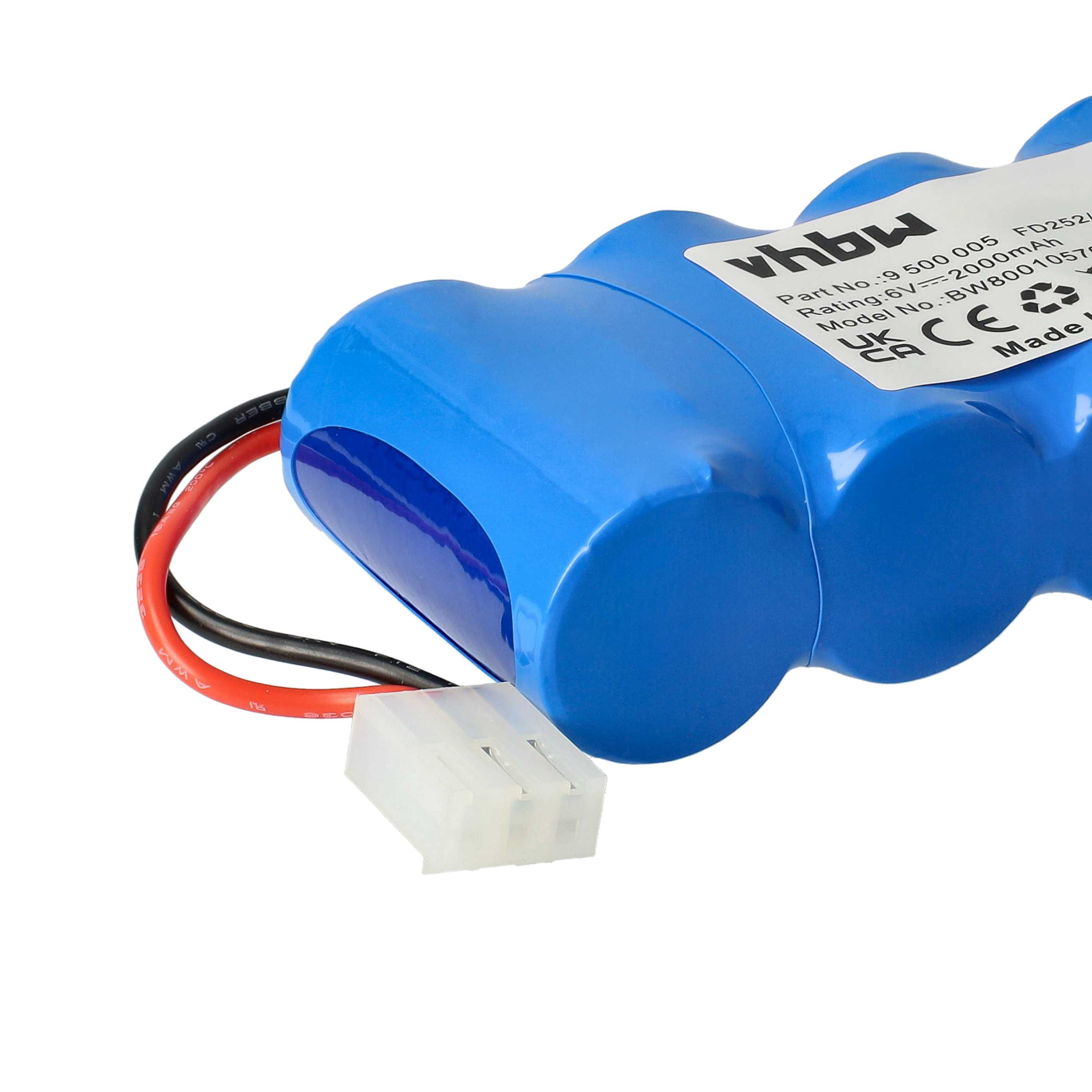 Akku 6V als Ersatz für Bosch 710055, 9000163, 8781105908, 8787335119, 9 500 005, FD252/10 - 2Ah, NiMH