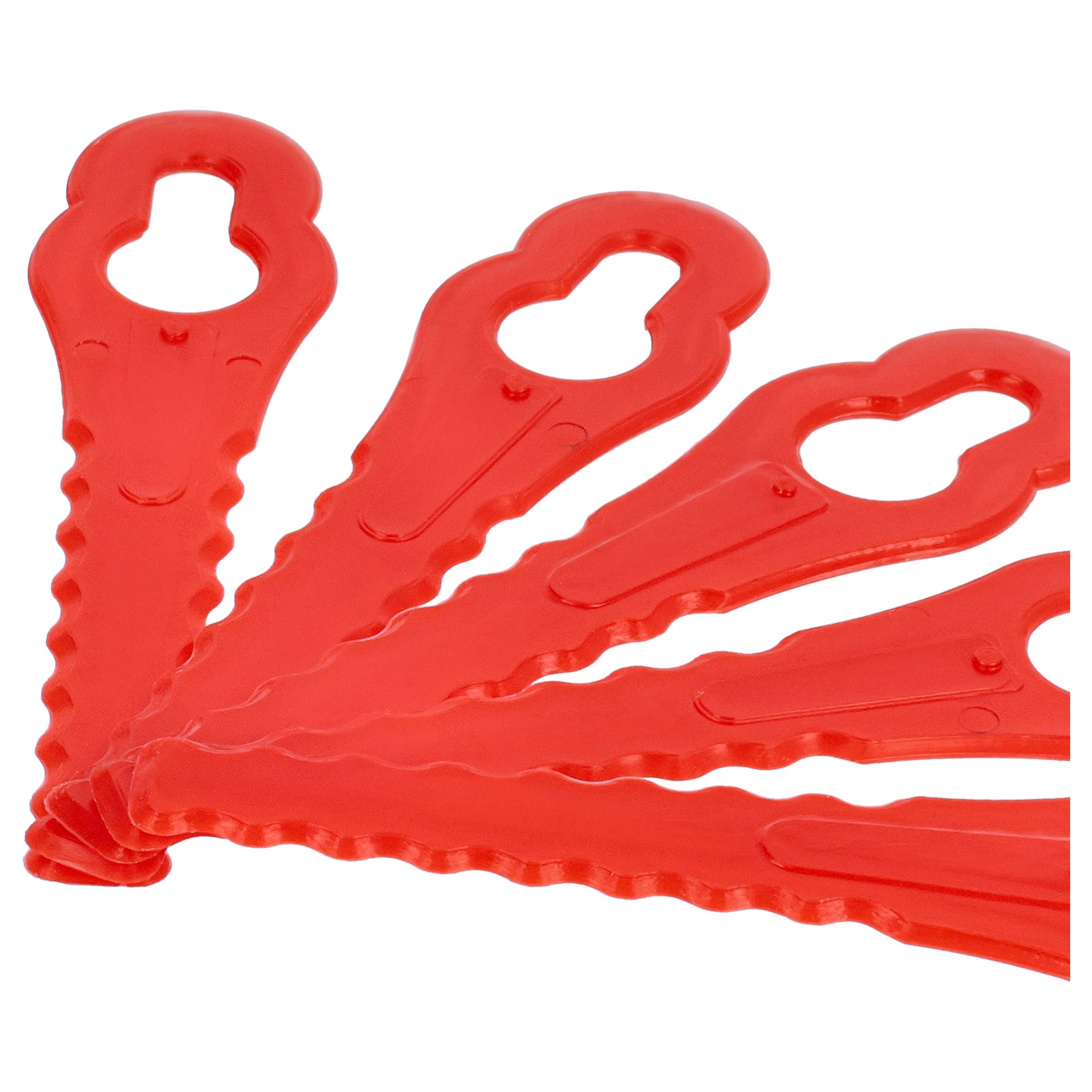 5x Lames remplace Grizzly 91094326 pour tondeuse – Couteaux polyamide, Rot