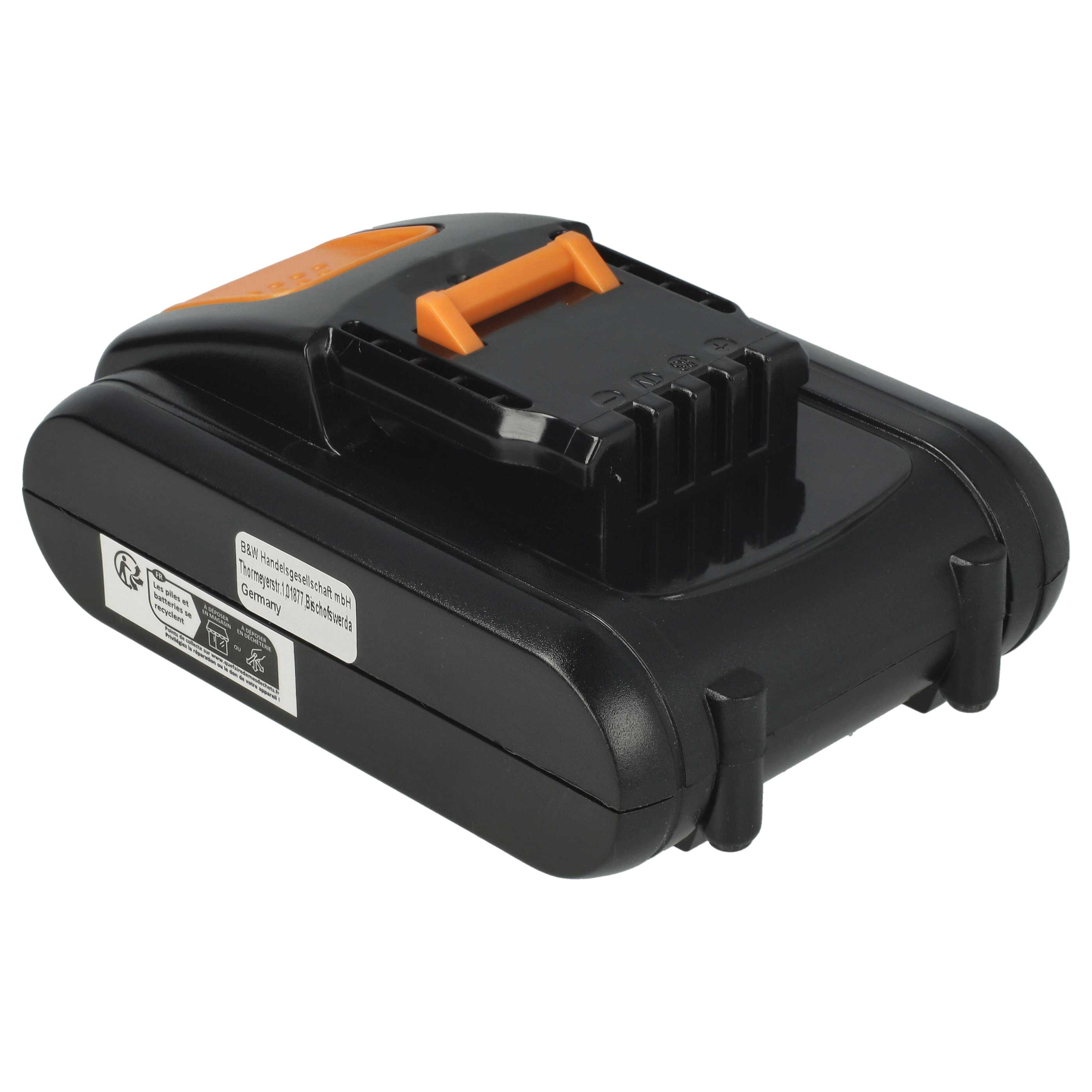 2x Battery replaces Rockwell RW9351.1 Electric Power Tool - 2500 mAh, 20 V, Li-Ion