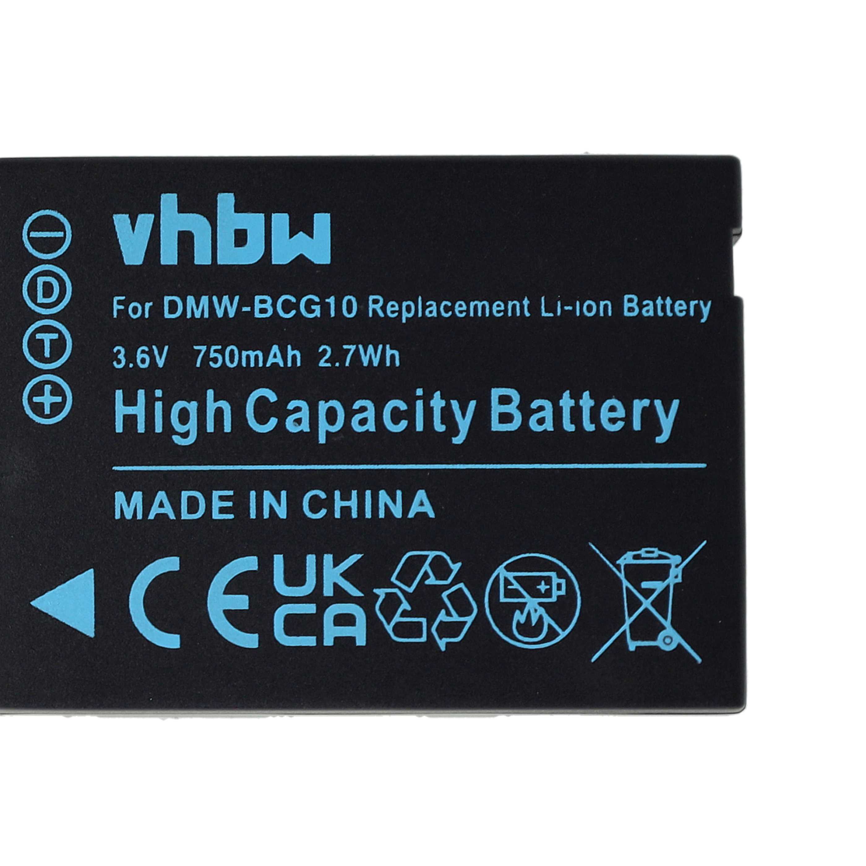 3x Battery replaces Leica BP-DC7, BP-DC7E - 750mAh, 3.6V, Li-Ion