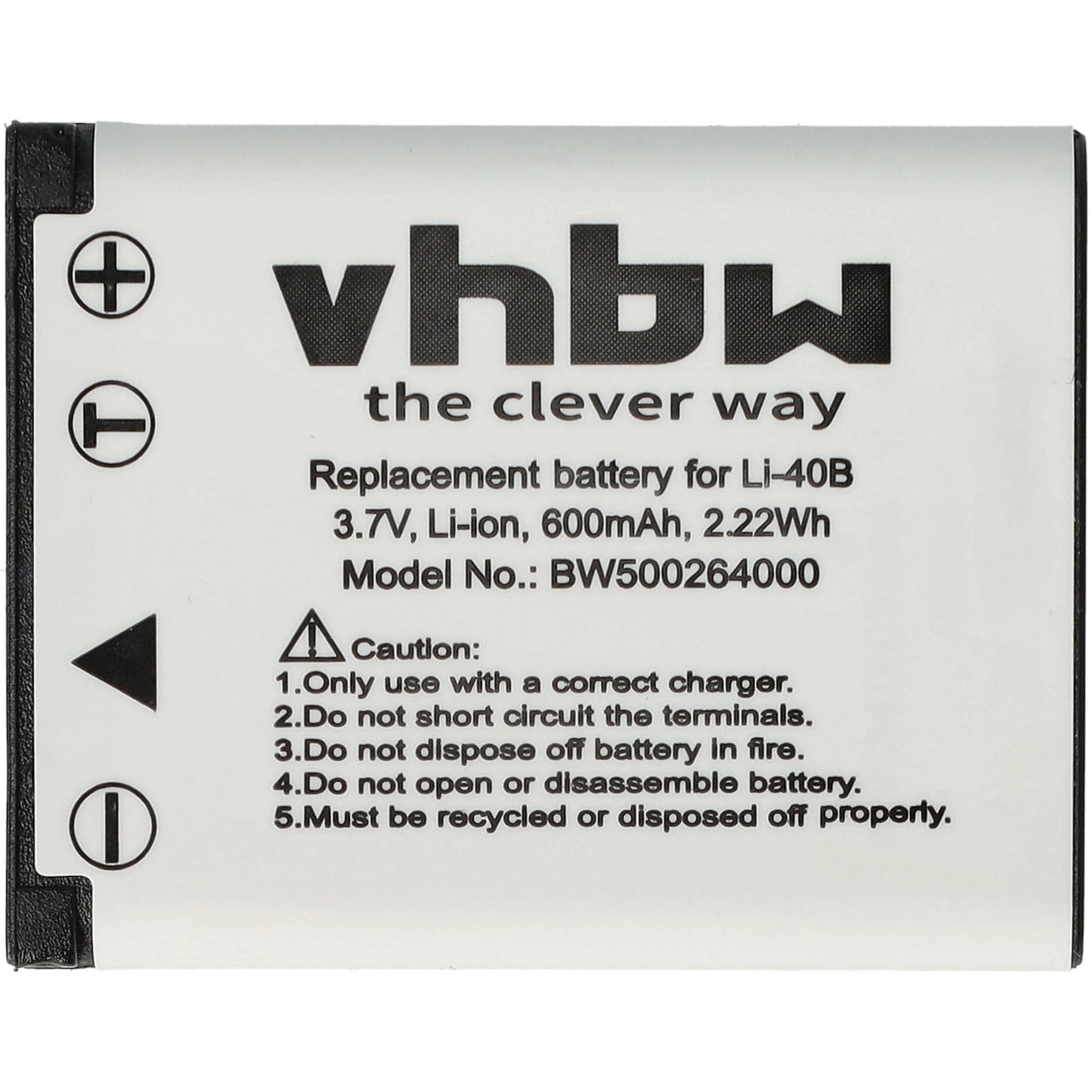 1x station de charge, 1x câble d'alimentation, 1x batterie pour caméra Bosch, Praktica, Fujifilm, Leica