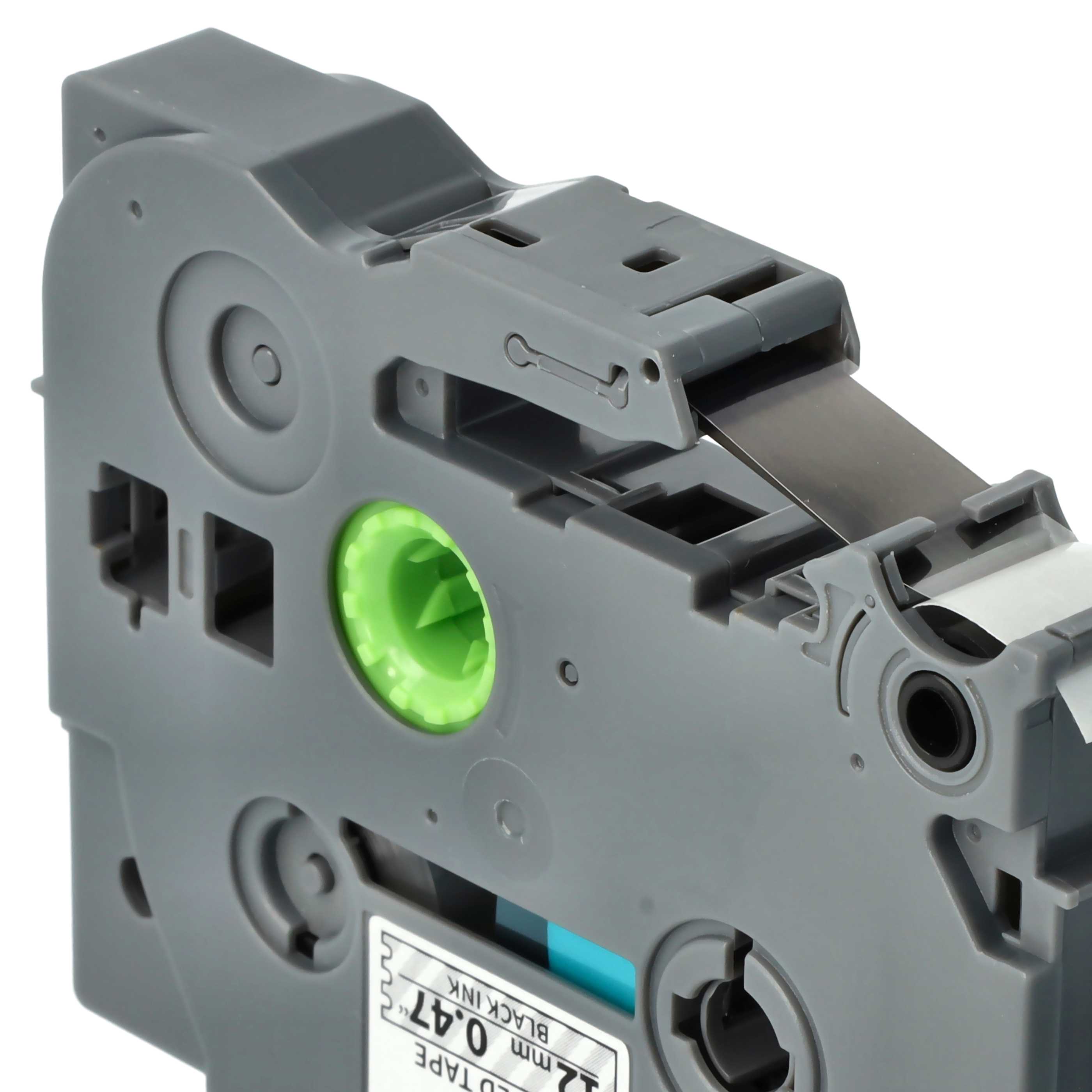 5x Label Tape replaces Brother TZ-131, TZE-131 - 12 mm Black to Transparent