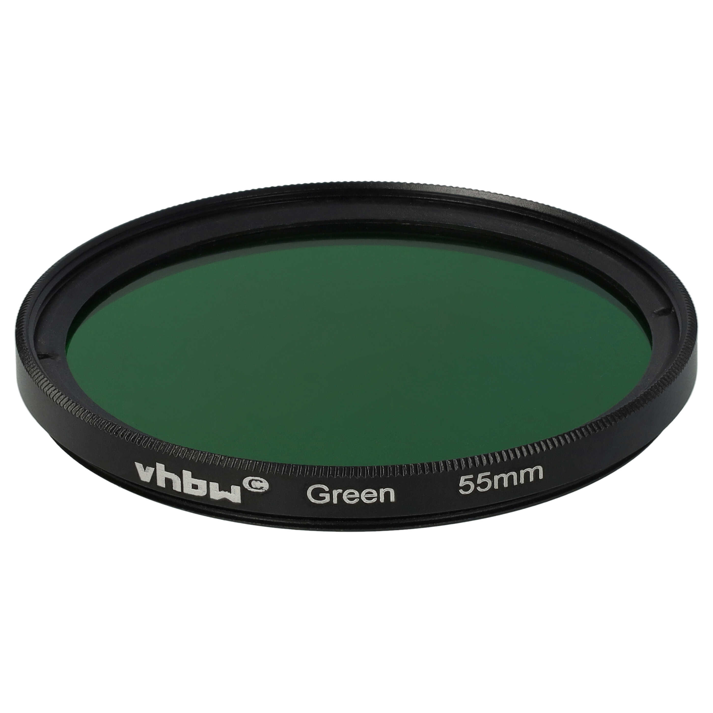 Filtr fotograficzny na obiektywy z gwintem 55 mm - filtr zielony