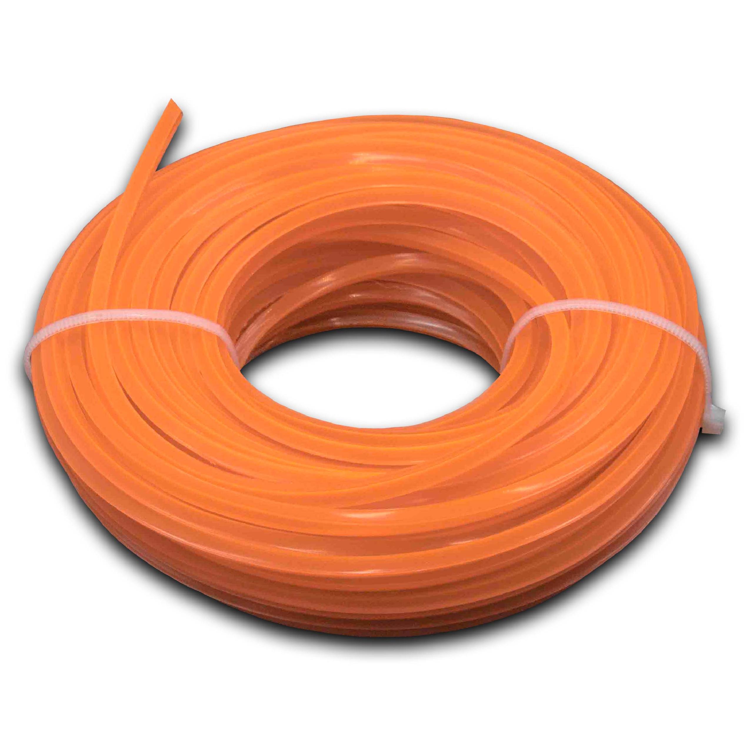 Fil pour débroussailleuse, tondeuse Bosch, Makita - Fil de coupe, orange, 3 mm x 15 m, carré