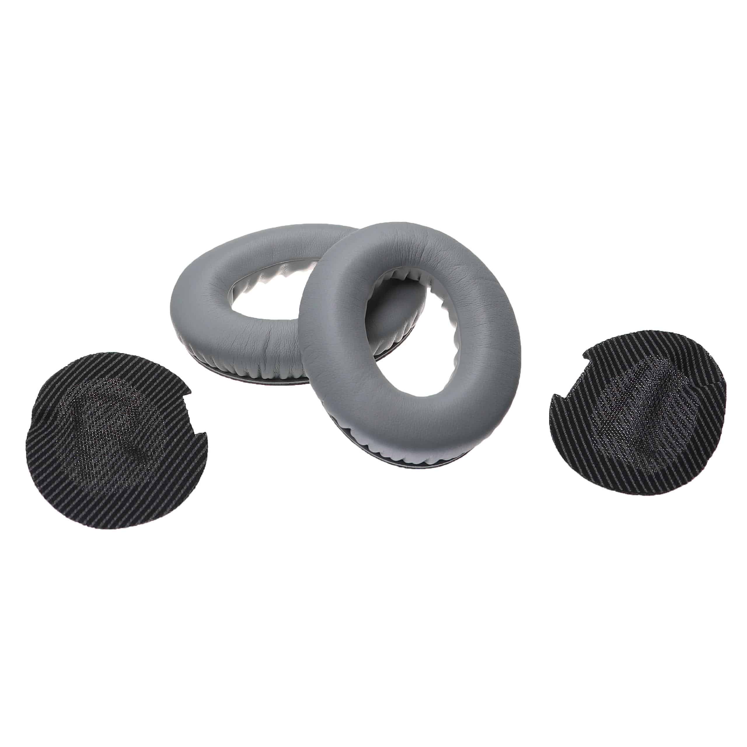 Coussinets d'oreille pour casque Bose AE2 - Avec mémoire de forme, matériau doux noir / gris
